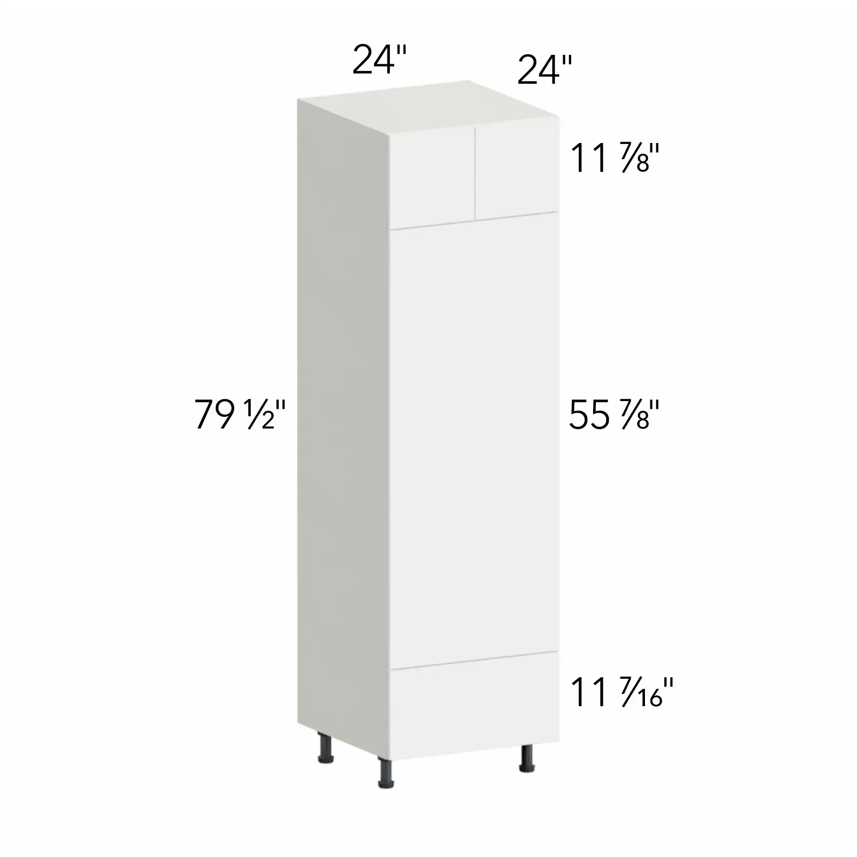 Ovela® Tuscany Antracita 24"W x 79.5"H x 24"D Oven Cabinet (OC2484D)