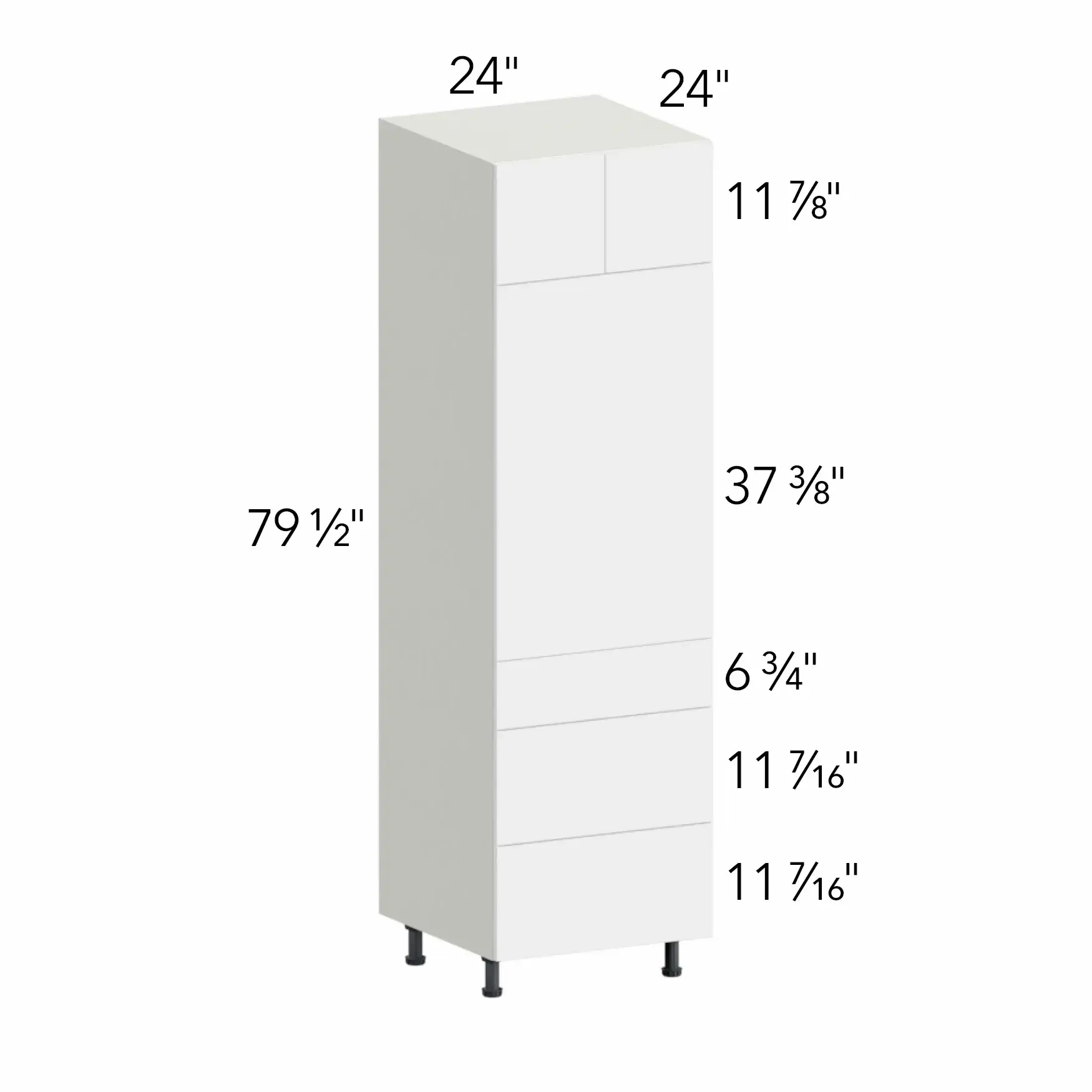 Illume® Tuscany Ida 2 24"W x 79.5"H x 24"D Oven Cabinet (OC2484S-3)