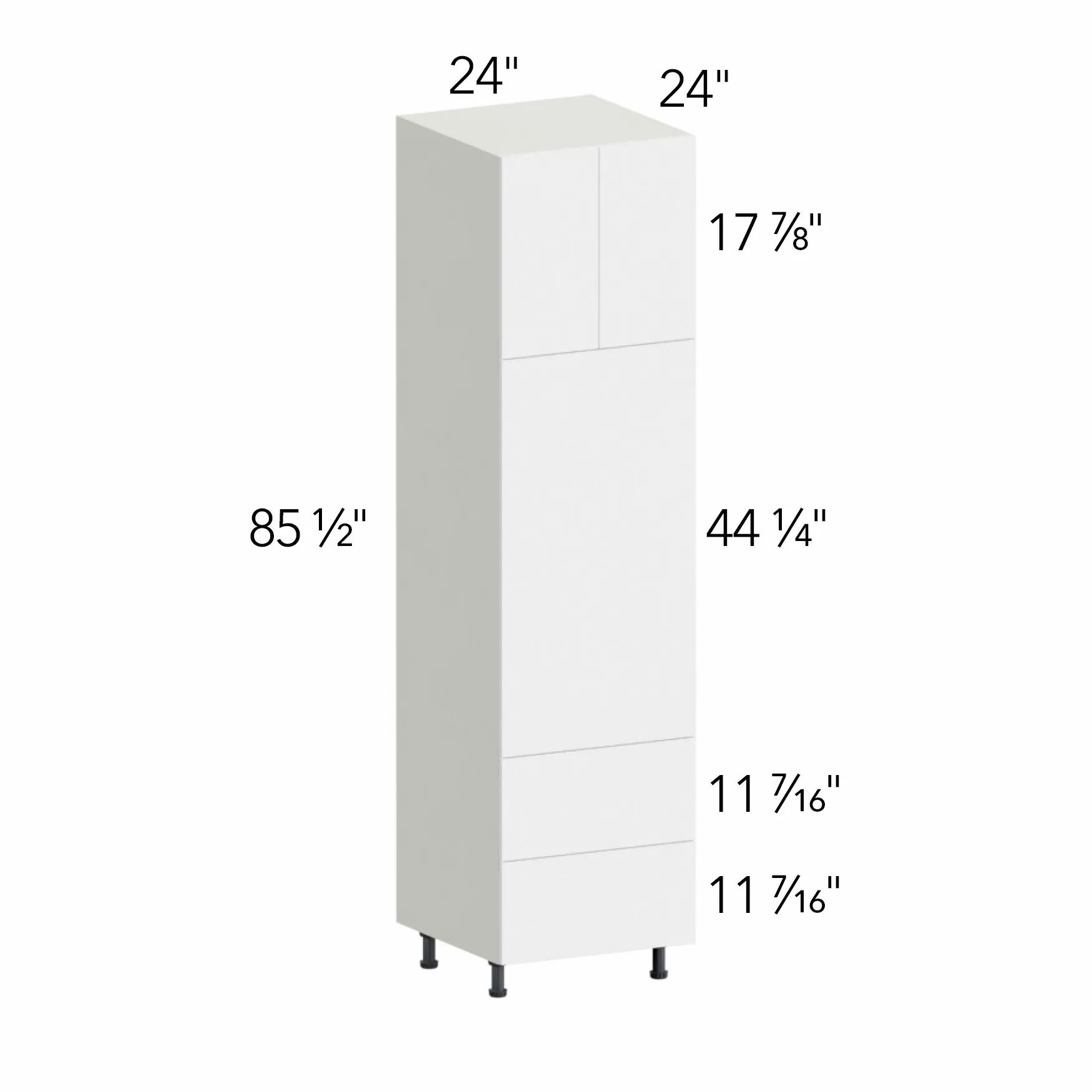 Illume® Tuscany Blanco 24"W x 85.5"H x 24"D Oven Cabinet (OC2490C)