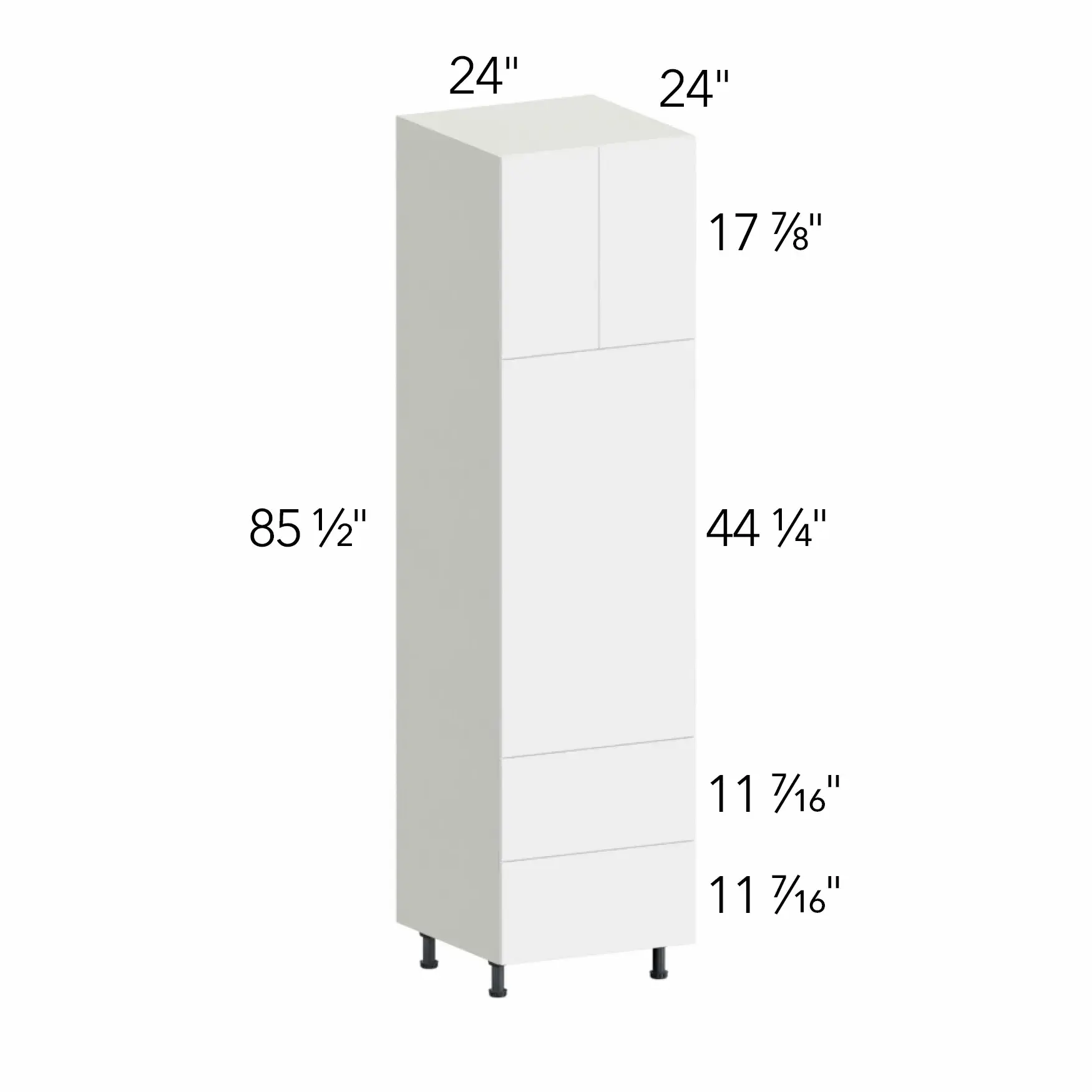 Illume® Tuscany Blanco 24"W x 85.5"H x 24"D Oven Cabinet (OC2490C)