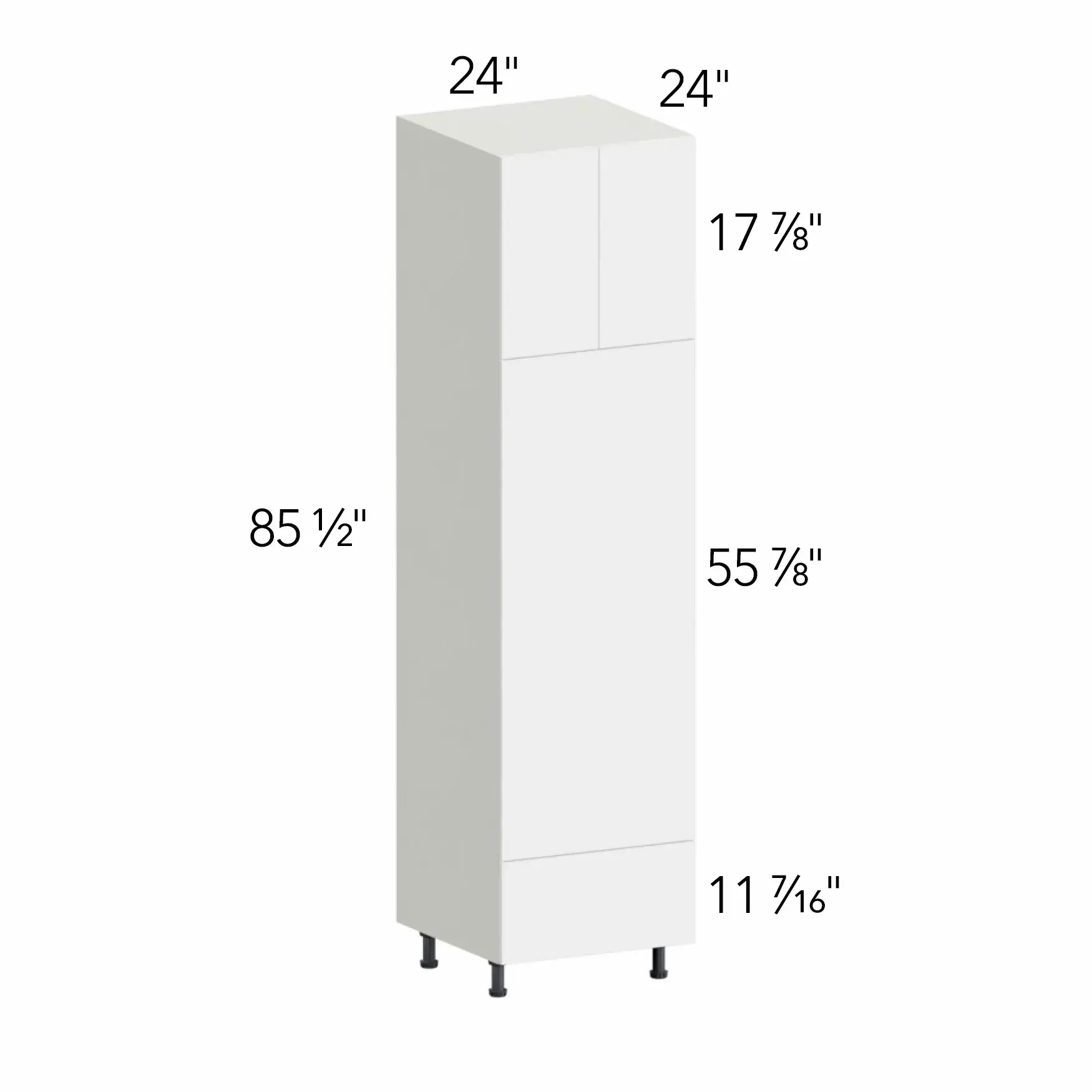 Ovela® Tuscany Antracita 24"W x 85.5"H x 24"D Oven Cabinet (OC2490D)