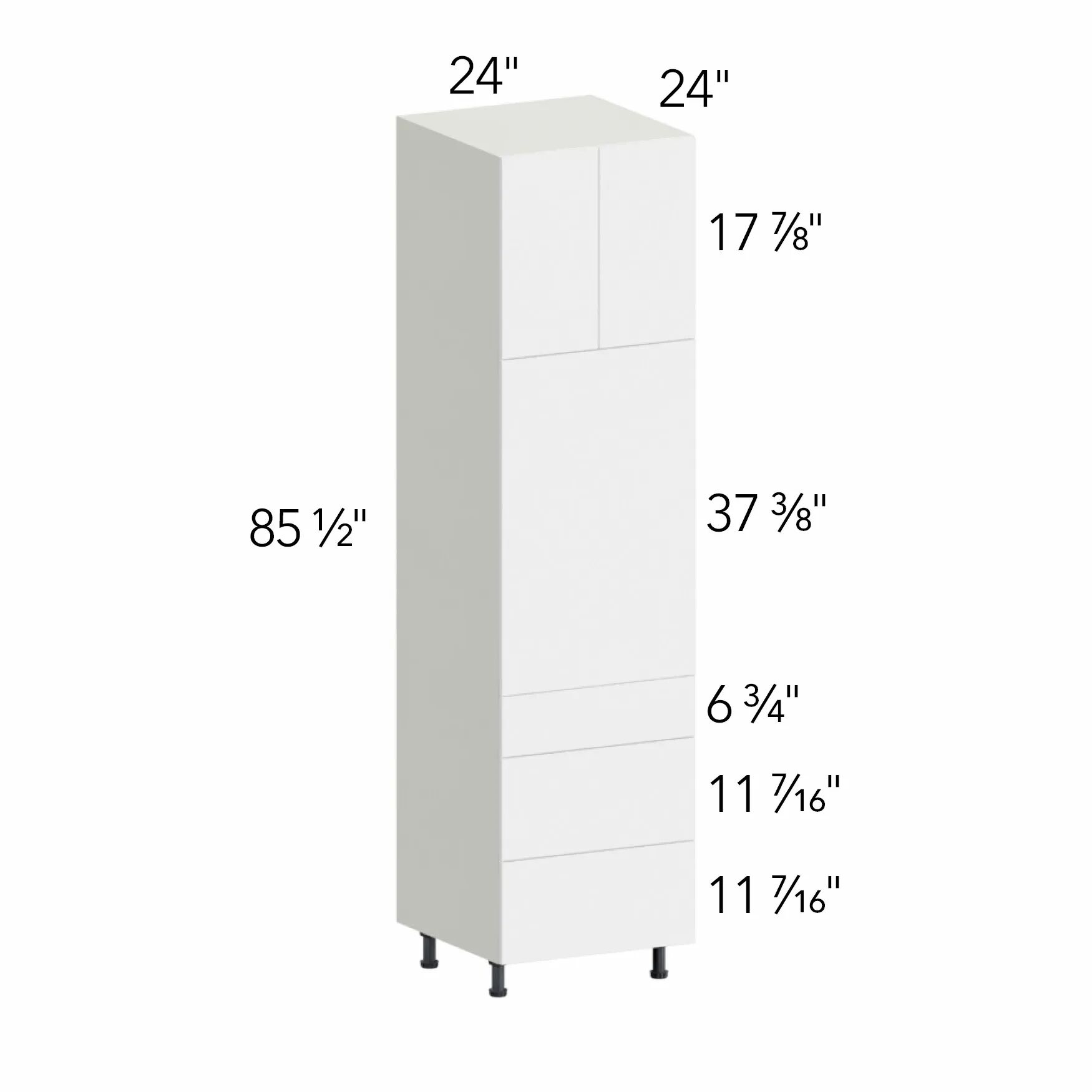Illume® Tuscany Ida 2 24"W x 85.5"H x 24"D Oven Cabinet (OC2490S-3)
