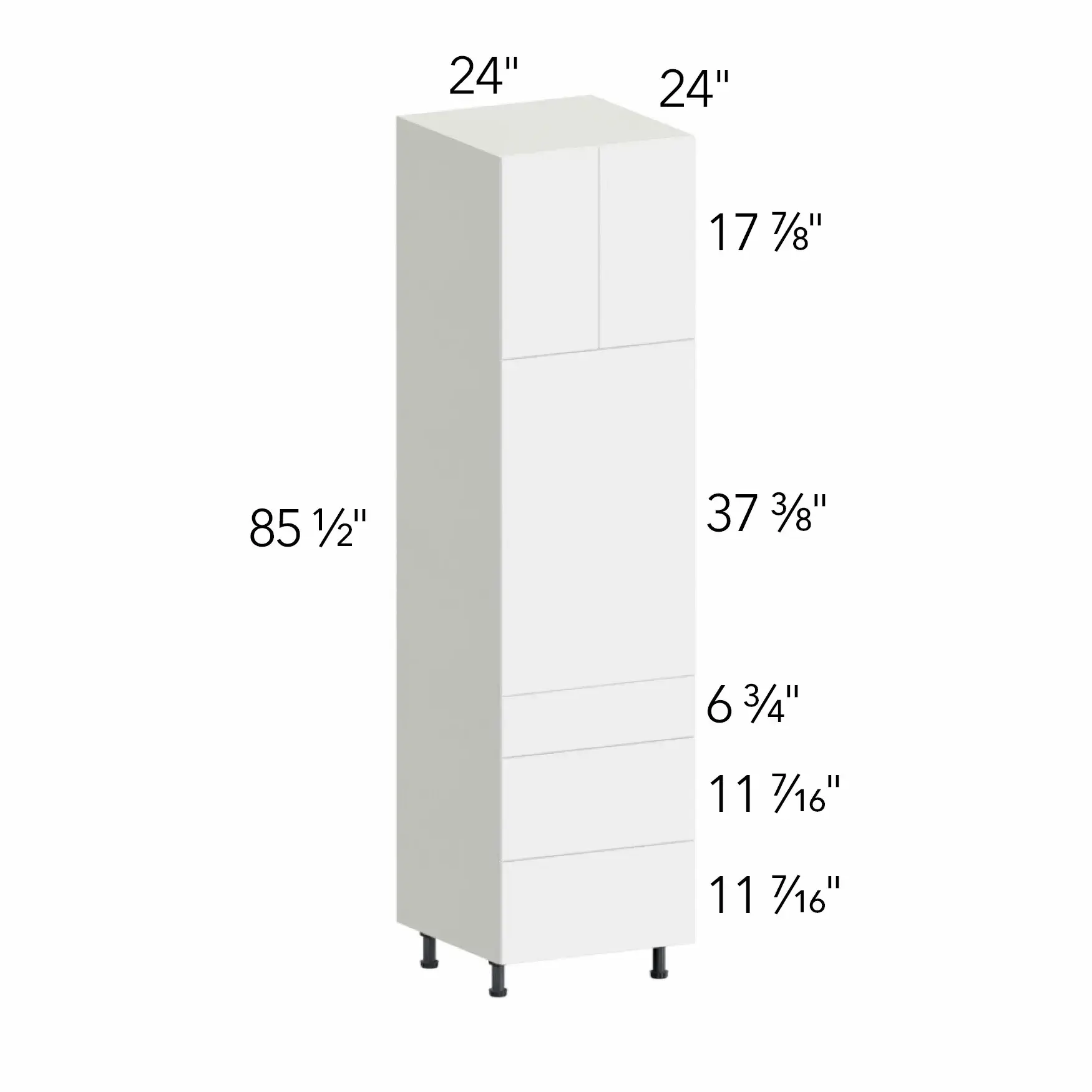 Illume® Tuscany Ida 2 24"W x 85.5"H x 24"D Oven Cabinet (OC2490S-3)
