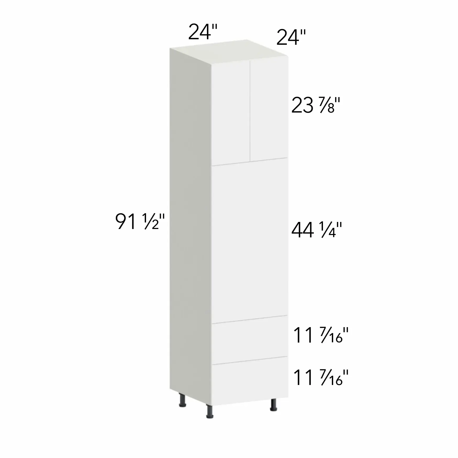 Illume® Tuscany Blanco 24"W x 91.5"H x 24"D Oven Cabinet (OC2496C)