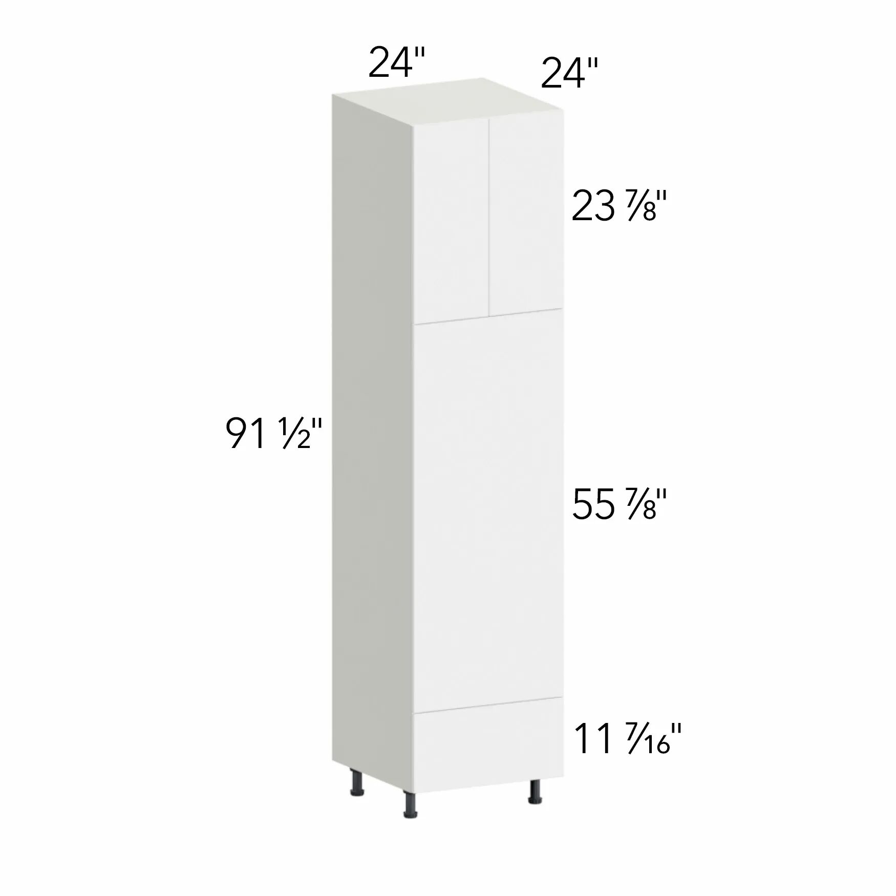 Ovela® Tuscany Antracita 24"W x 91.5"H x 24"D Oven Cabinet (OC2496D)