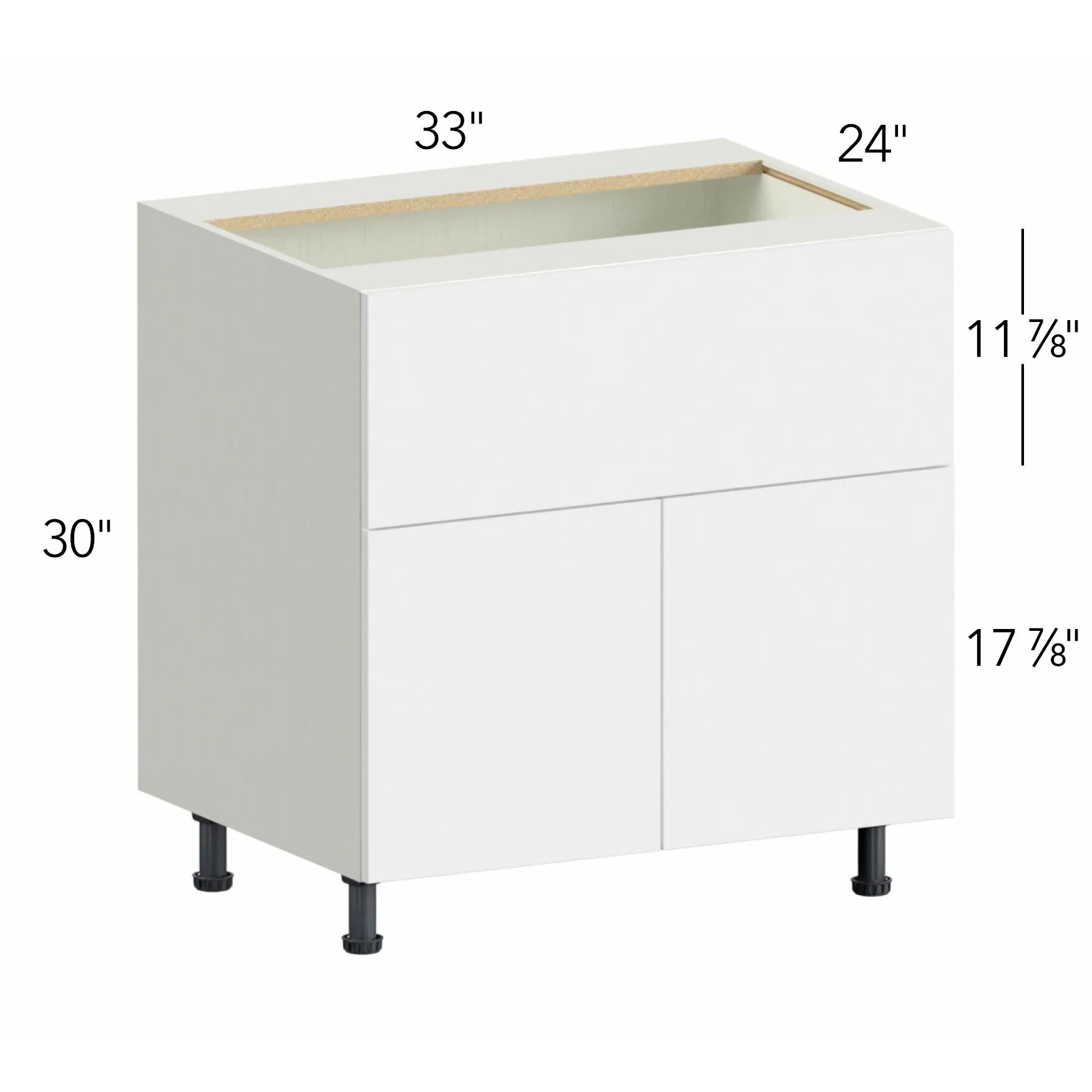 Ovela® Tuscany Antracita 33"W x 34.5"H x 24"D Specialty Base Cabinet (FS33)
