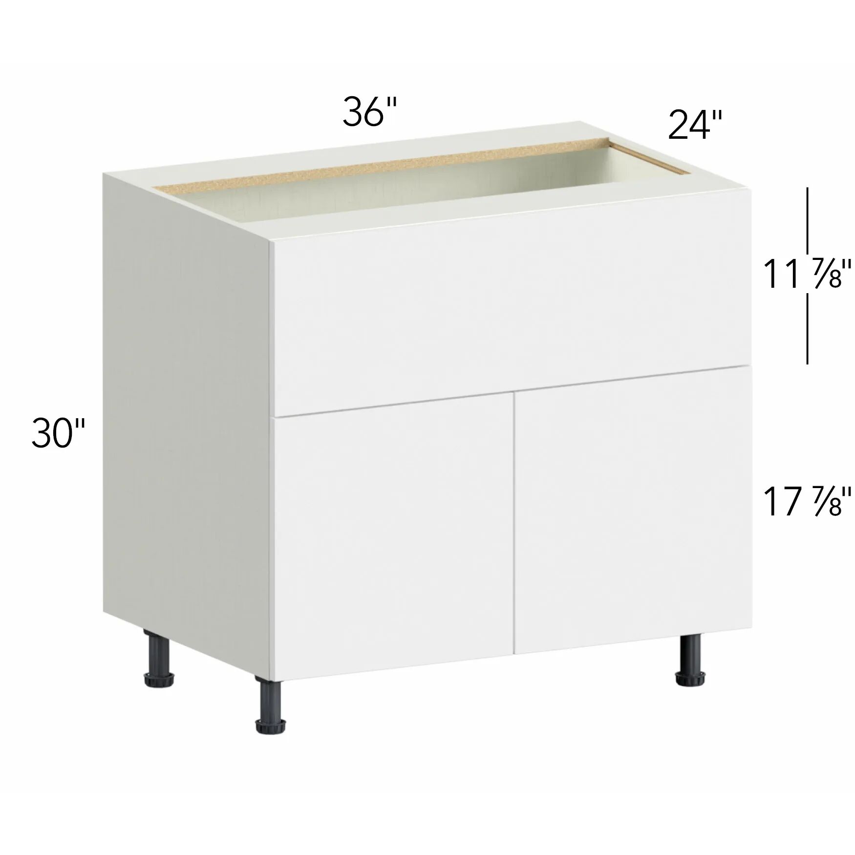 Ovela® Tuscany Antracita 36"W x 34.5"H x 24"D Specialty Base Cabinet (FS36)