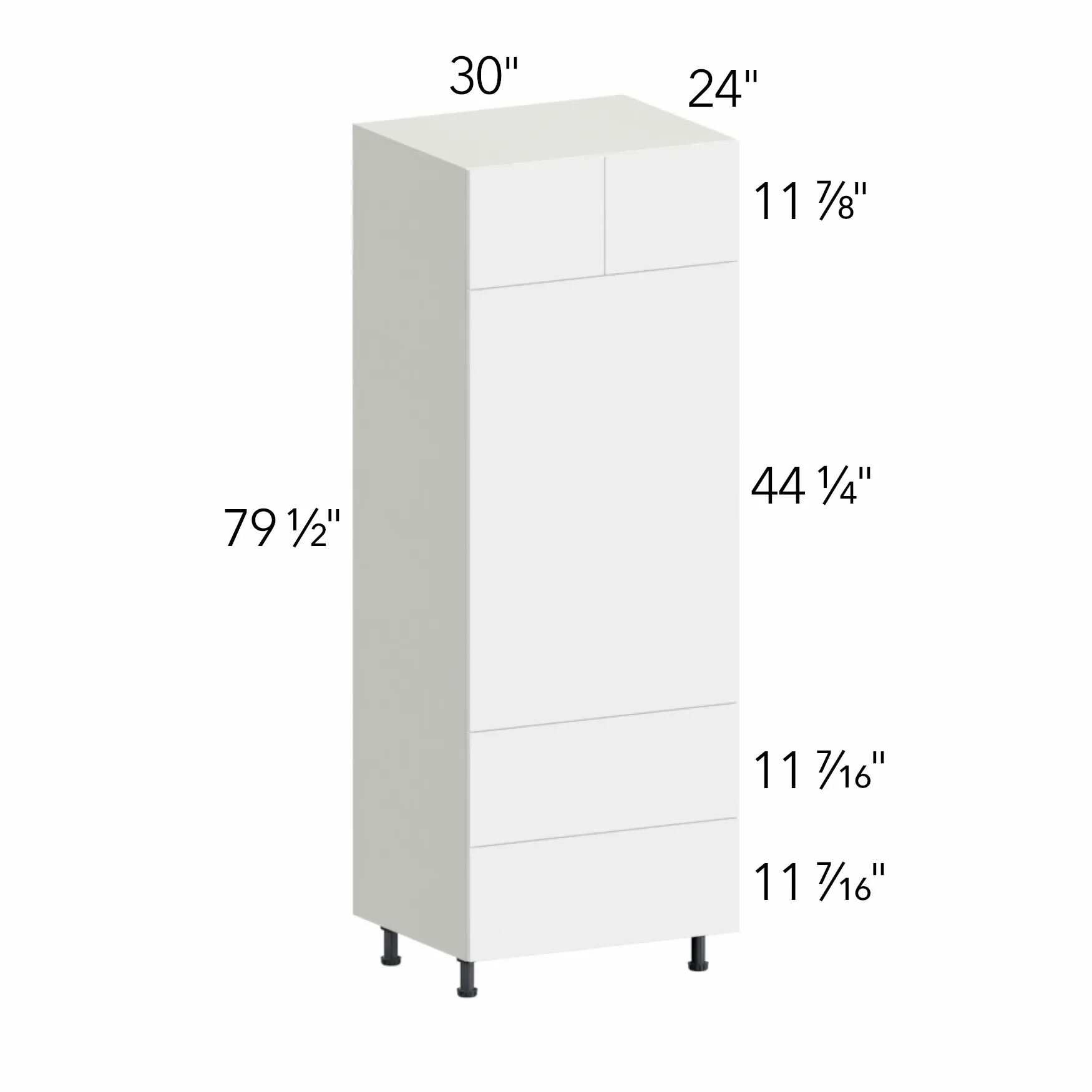 Ovela® Tuscany Blanco 30"W x 79.5"H x 24"D Oven Cabinet (OC3084C)
