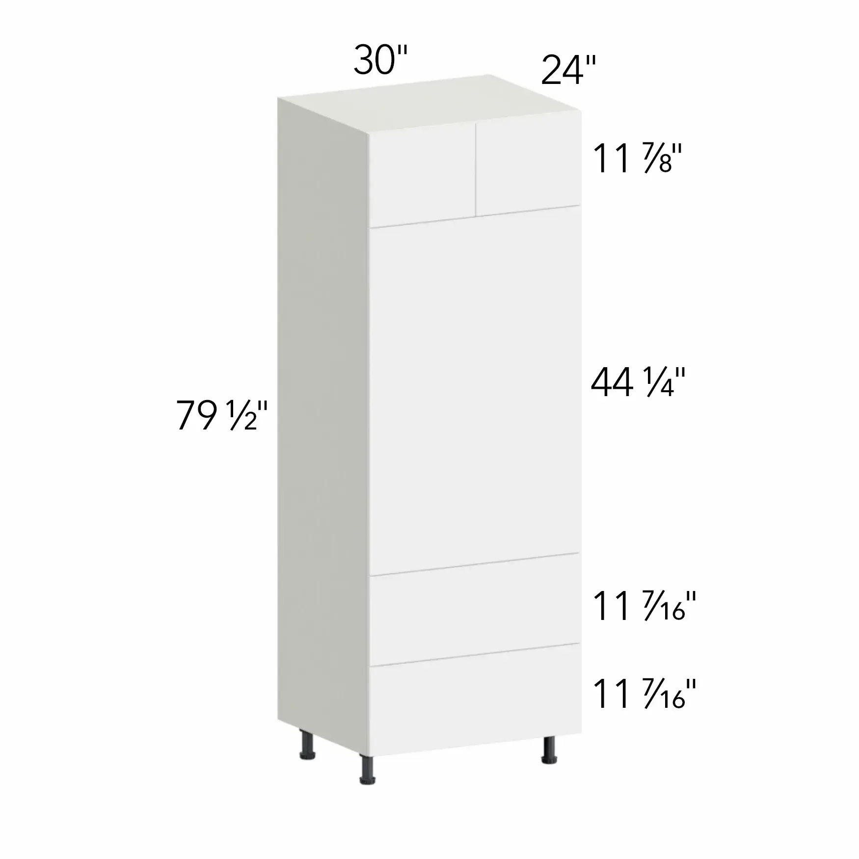 Ovela® Tuscany Blanco 30"W x 79.5"H x 24"D Oven Cabinet (OC3084C)