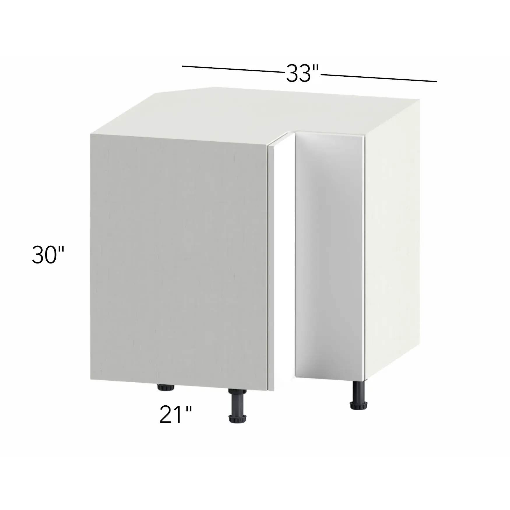 Illume® Tuscany Ida 2 30"W x 30"H x 30"D Lazy Susan Corner Base (LSB33)