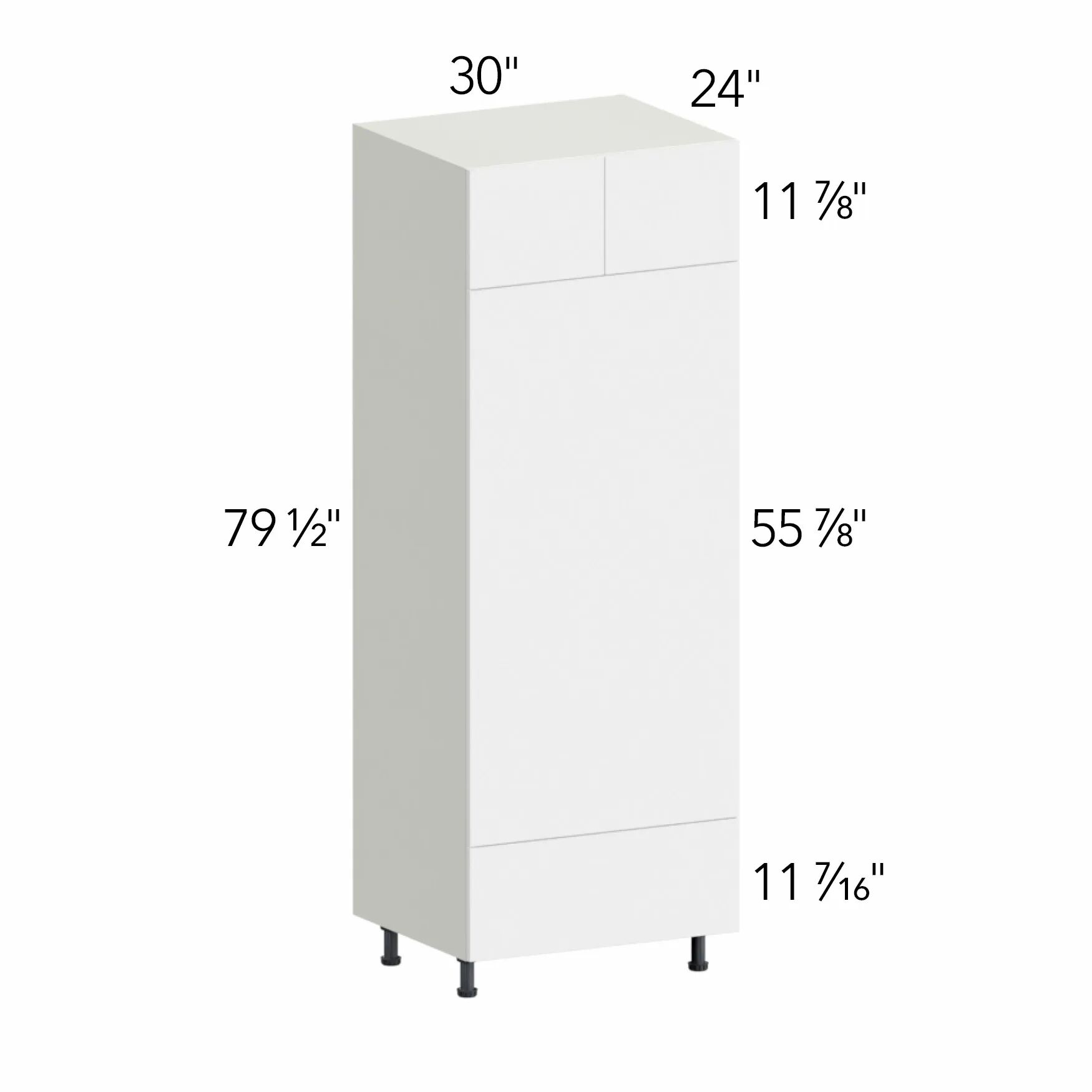 Ovela® Tuscany Antracita 30"W x 79.5"H x 24"D Oven Cabinet (OC3084D)