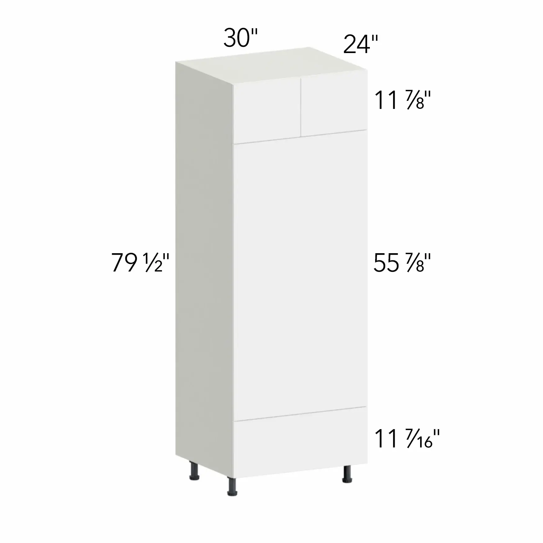 Ovela® Tuscany Antracita 30"W x 79.5"H x 24"D Oven Cabinet (OC3084D)
