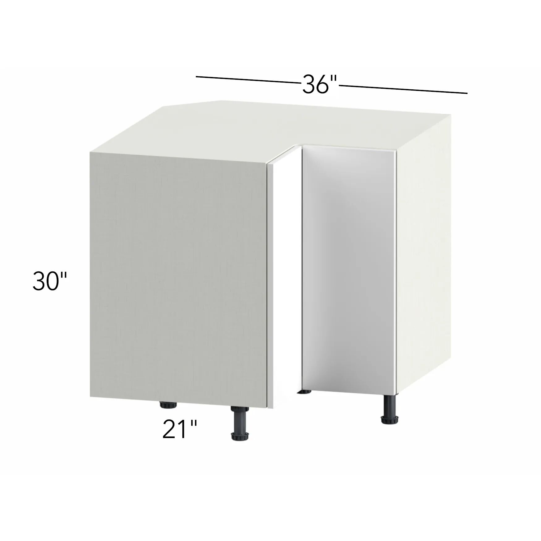 Illume® Tuscany Como Ash 2 33"W x 30"H x 33"D Lazy Susan Corner Base (LSB36)