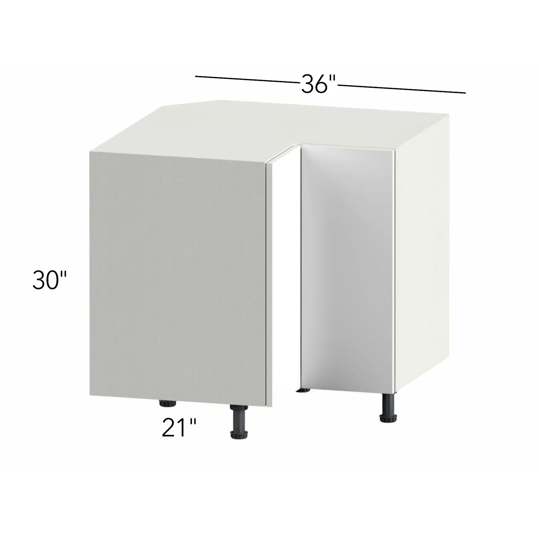 Illume® Tuscany Como Ash 2 33"W x 30"H x 33"D Lazy Susan Corner Base (LSB36)