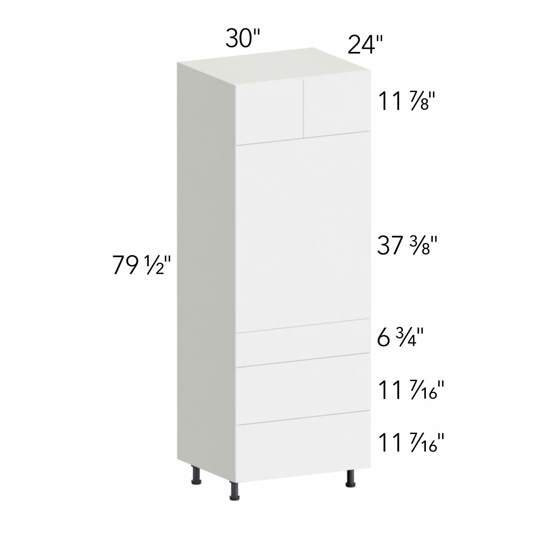 Illume® Tuscany Ida 1 30"W x 79.5"H x 24"D Oven Cabinet (OC3084S-3)
