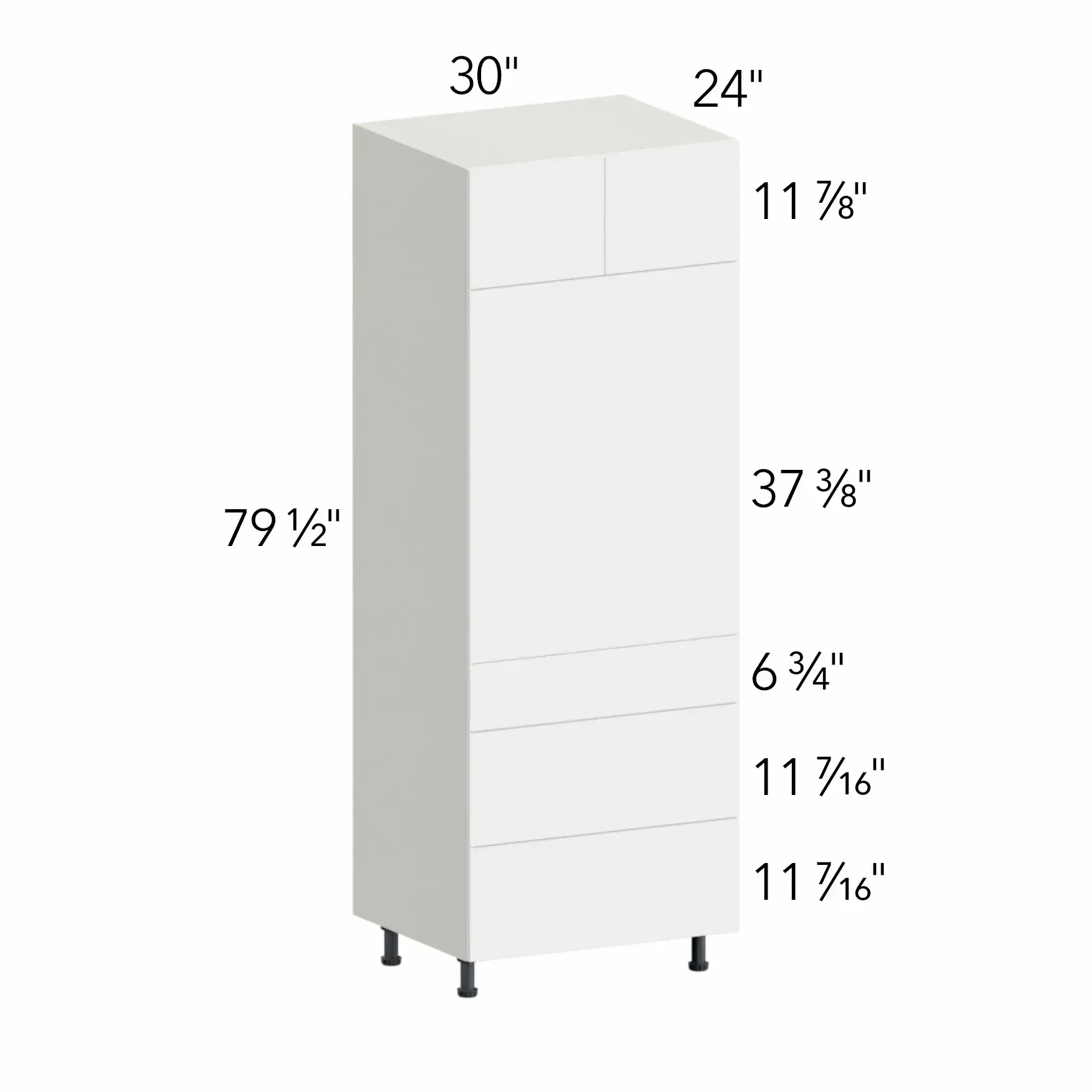 Illume® Tuscany Ida 1 30"W x 79.5"H x 24"D Oven Cabinet (OC3084S-3)