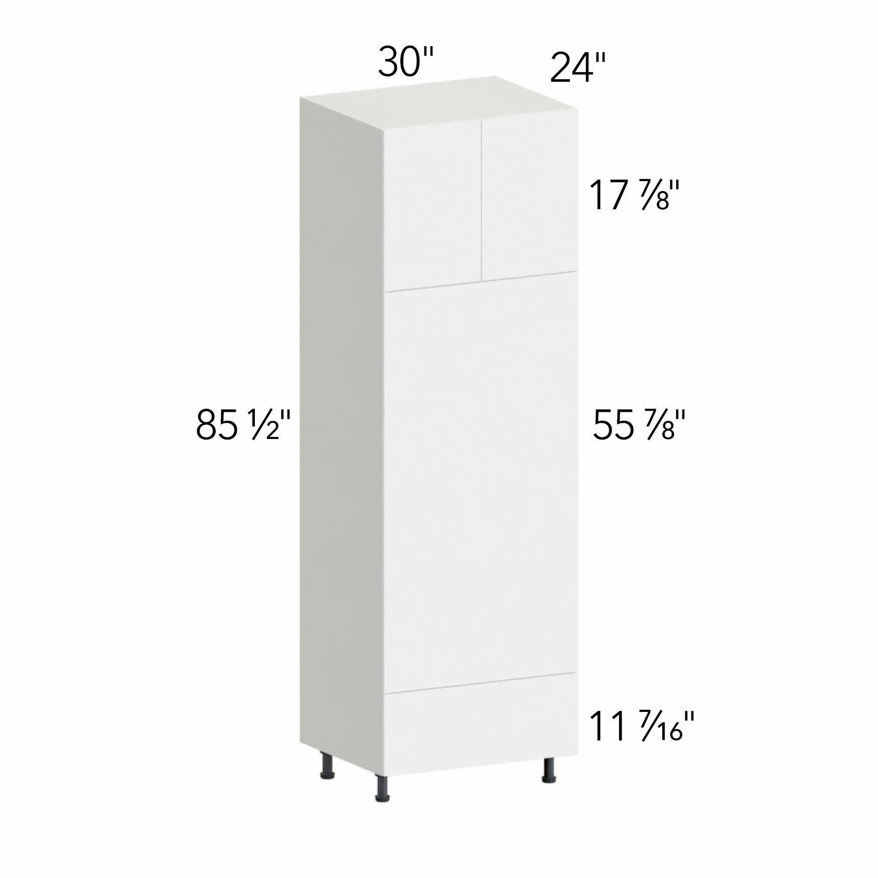 Ovela® Tuscany Antracita 30"W x 85.5"H x 24"D Oven Cabinet (OC3090D)