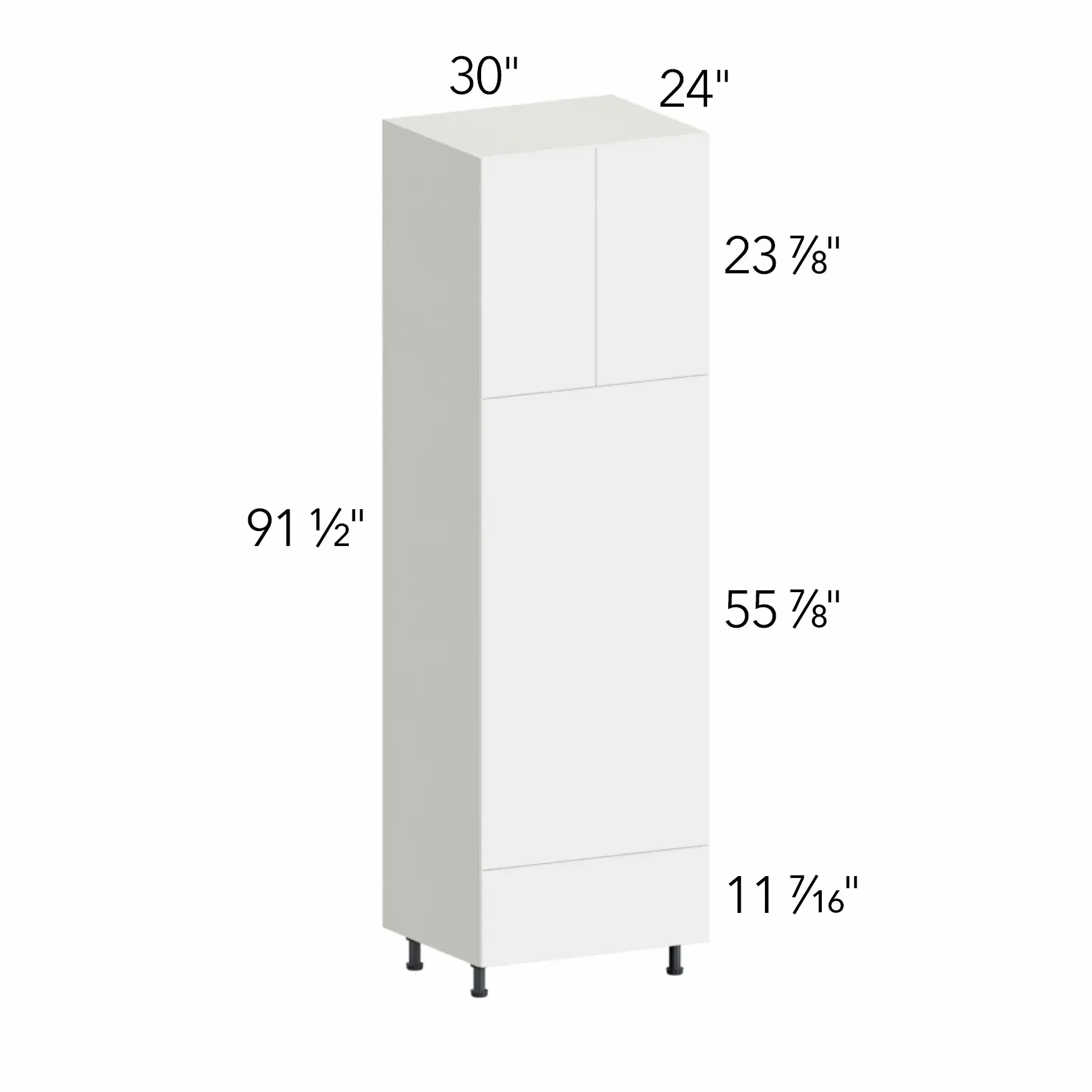 Ovela® Tuscany Antracita 30"W x 91.5"H x 24"D Oven Cabinet (OC3096D)