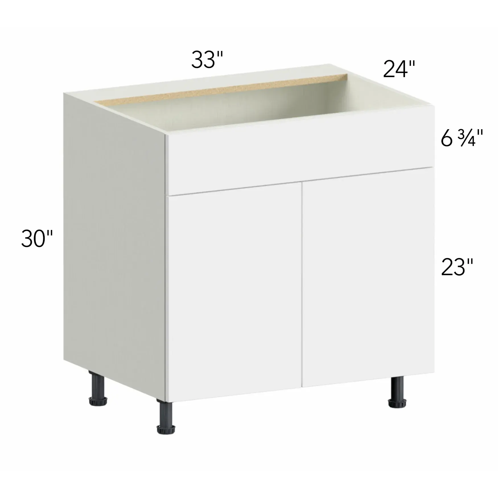 Ovela® Tuscany Antracita 33"W x 34.5"H x 24"D Sink Base Cabinet (SB33)