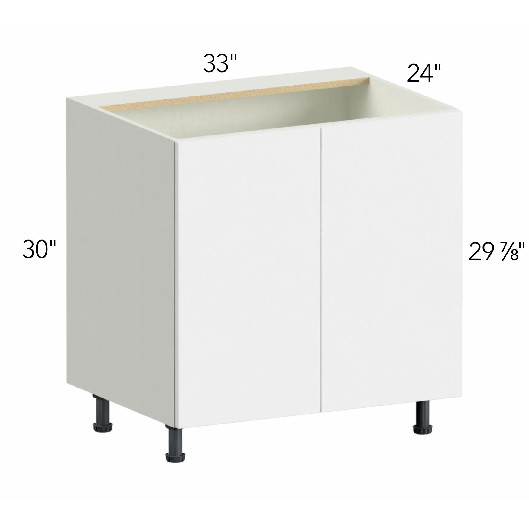 Illume® Tuscany Blanco 33"W x 30"H x 24"D Sink Base Cabinet (SB33FD)