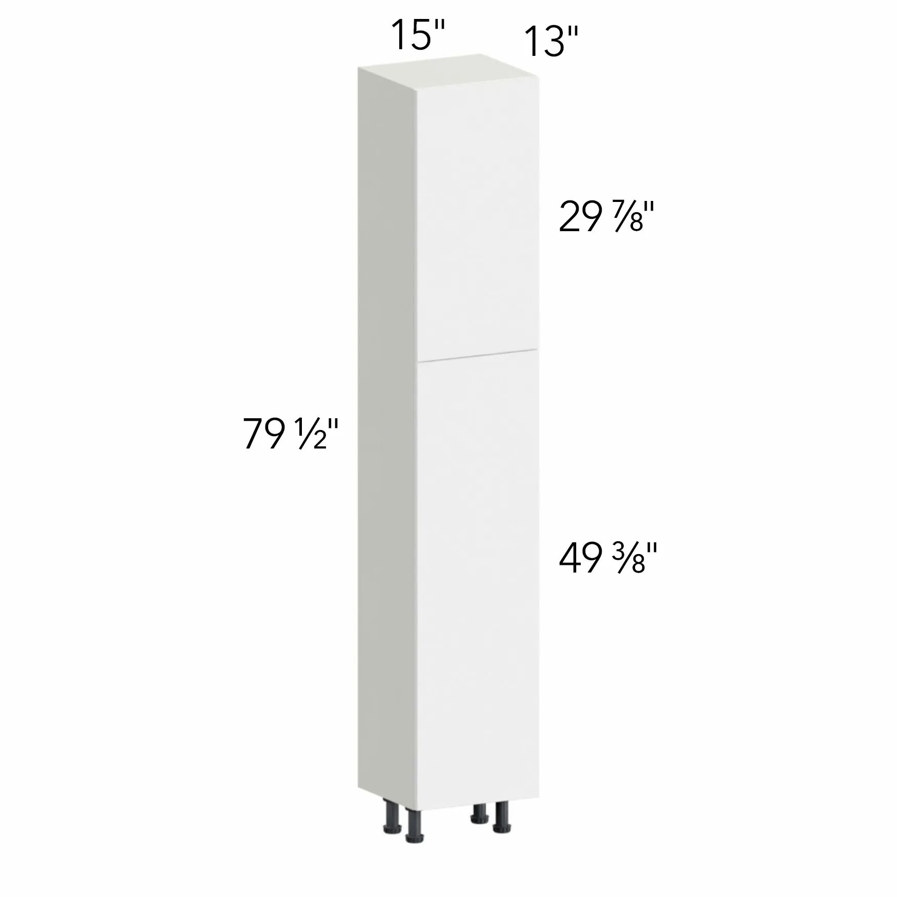 Ovela® Tuscany Antracita 15"W x 79.5"H x 13"D Tall Pantry Cabinet (TP151384)