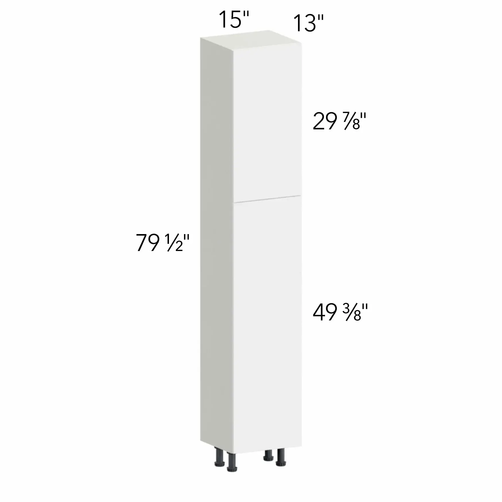 Ovela® Tuscany Antracita 15"W x 79.5"H x 13"D Tall Pantry Cabinet (TP151384)