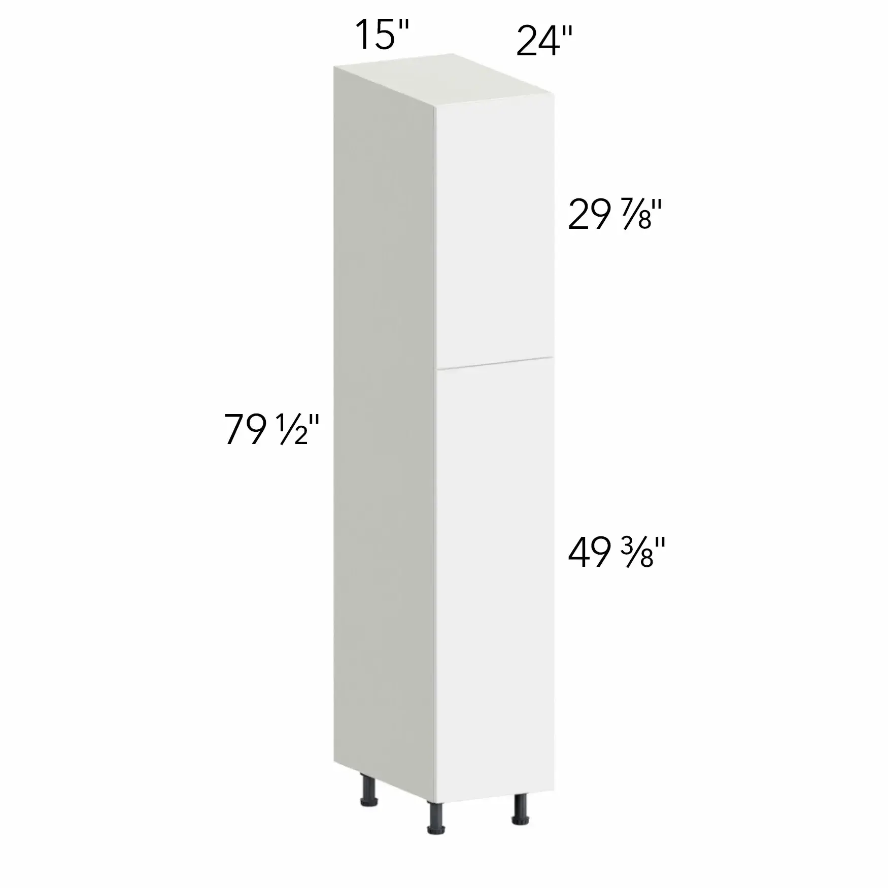 Illume® Tuscany Antracita 15"W x 79.5"H x 24"D Tall Pantry Cabinet (TP152484)