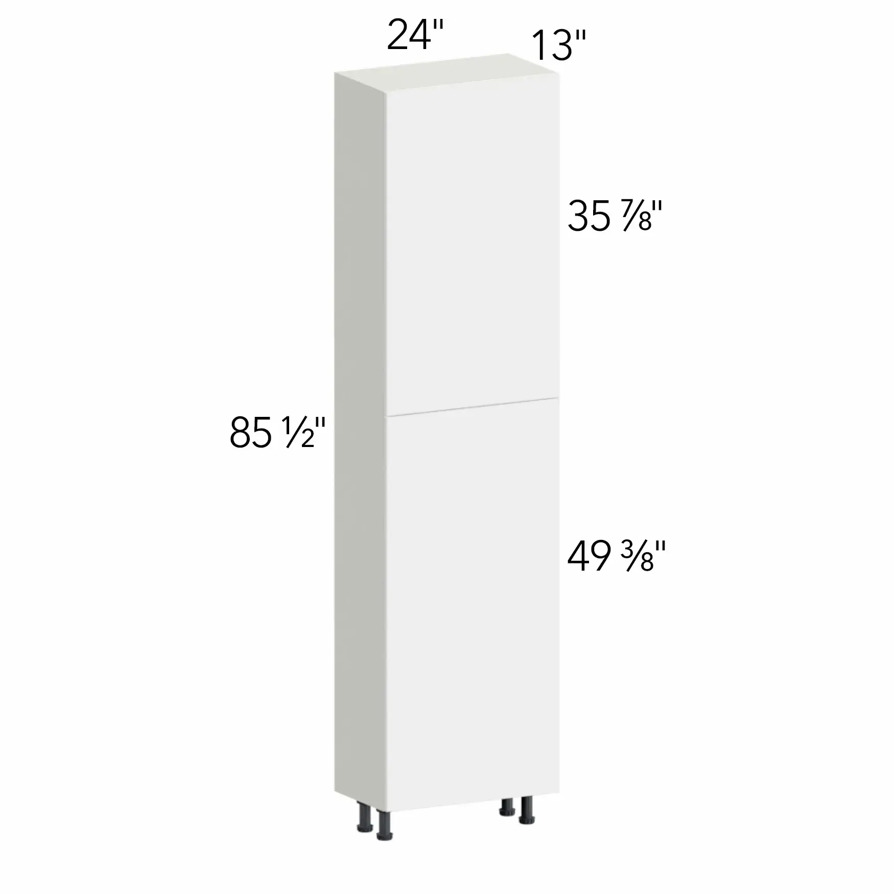 Ovela® Tuscany Antracita 24"W x 85.5"H x 13"D Tall Pantry Cabinet (TP241390SD)