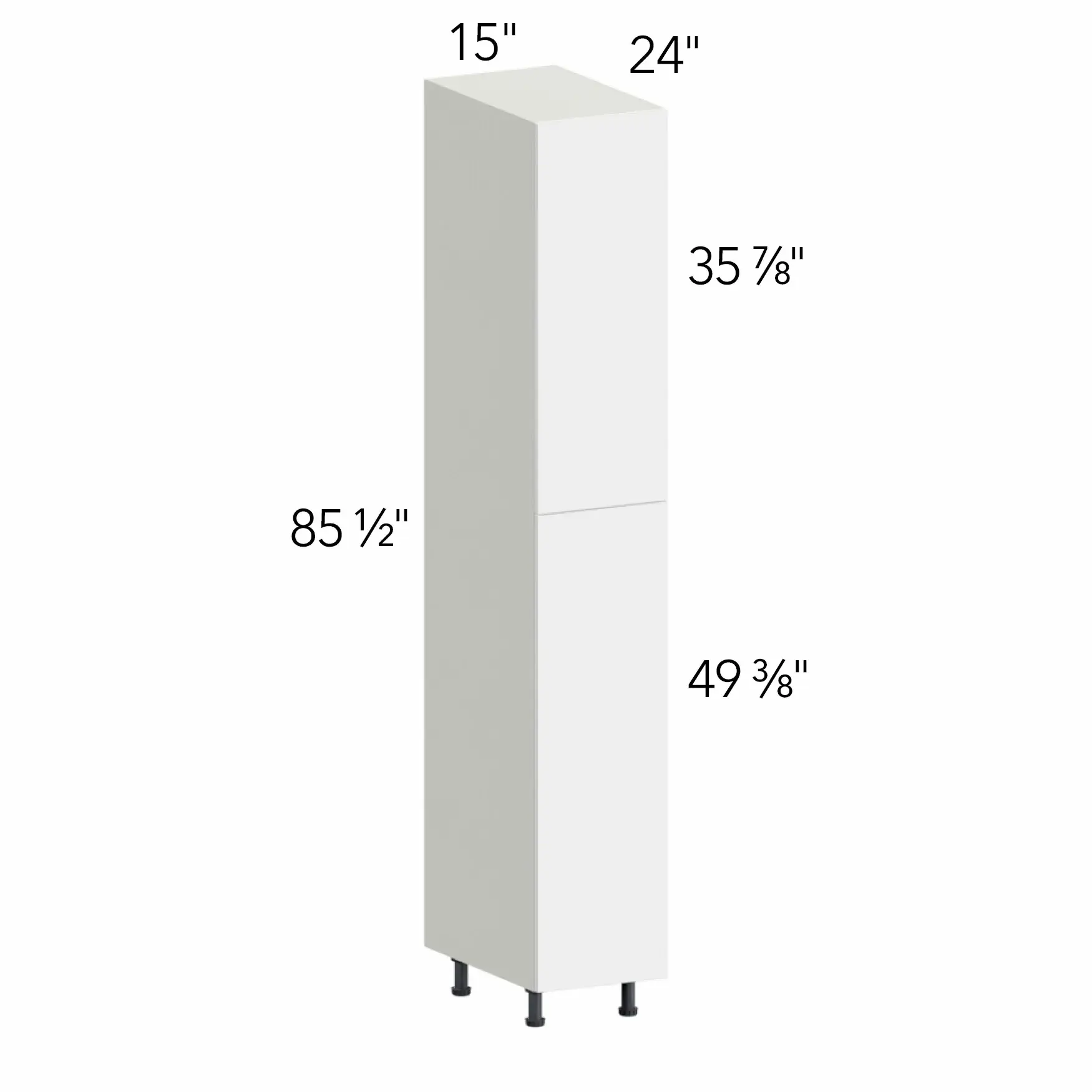Illume® Tuscany Antracita 15"W x 85.5"H x 24"D Tall Pantry Cabinet (TP152490)