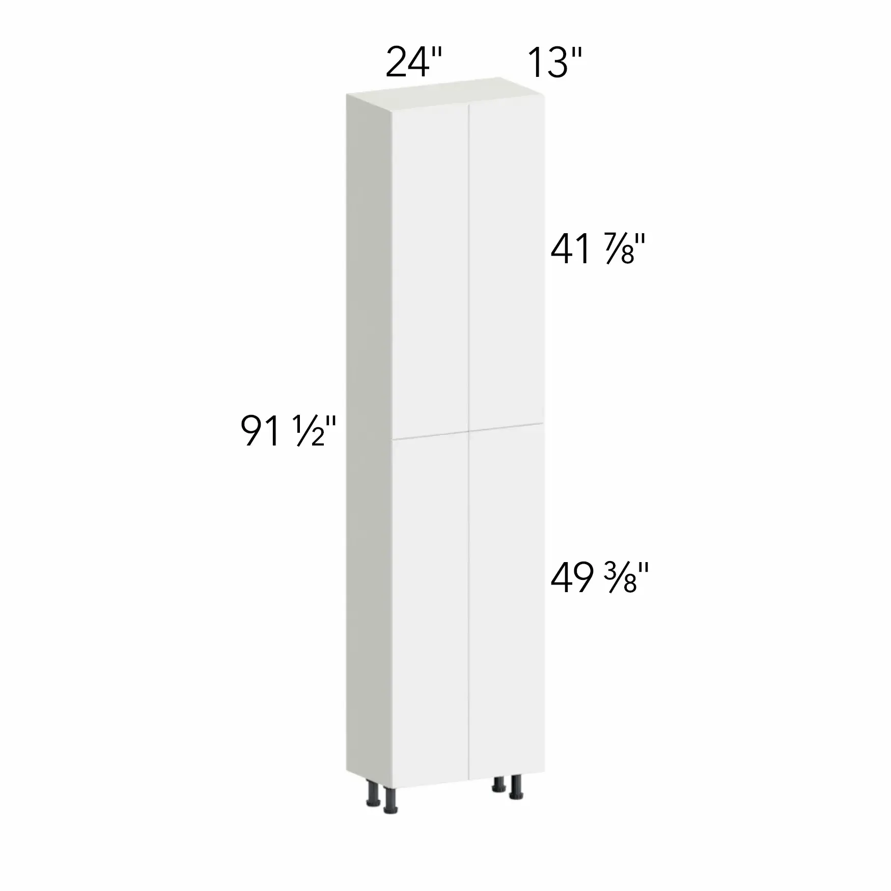 Illume® Tuscany Blanco 24"W x 91.5"H x 13"D Tall Pantry Cabinet (TP241396)