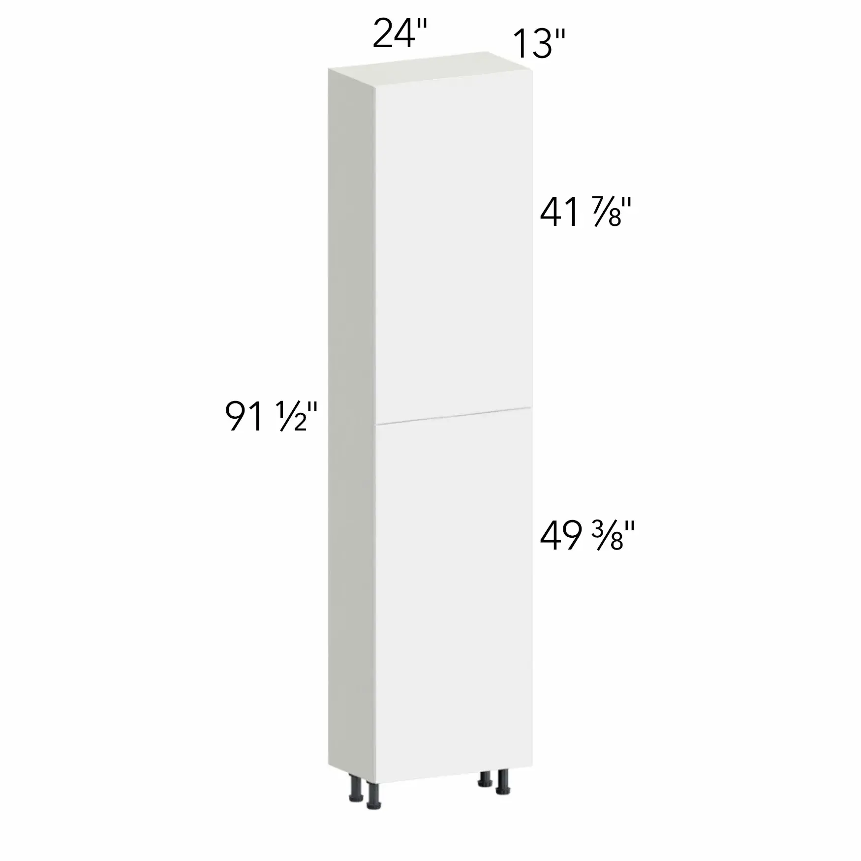 Ovela® Tuscany Antracita 24"W x 91.5"H x 13"D Tall Pantry Cabinet (TP241396SD)