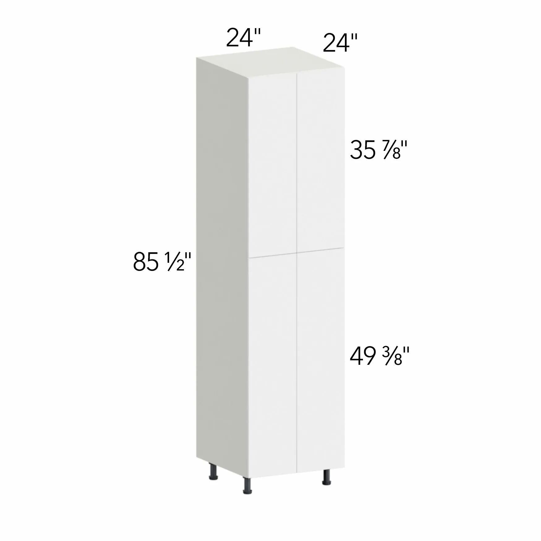 Ovela® Tuscany Blanco 24"W x 85.5"H x 24"D Tall Pantry Cabinet (TP242490)