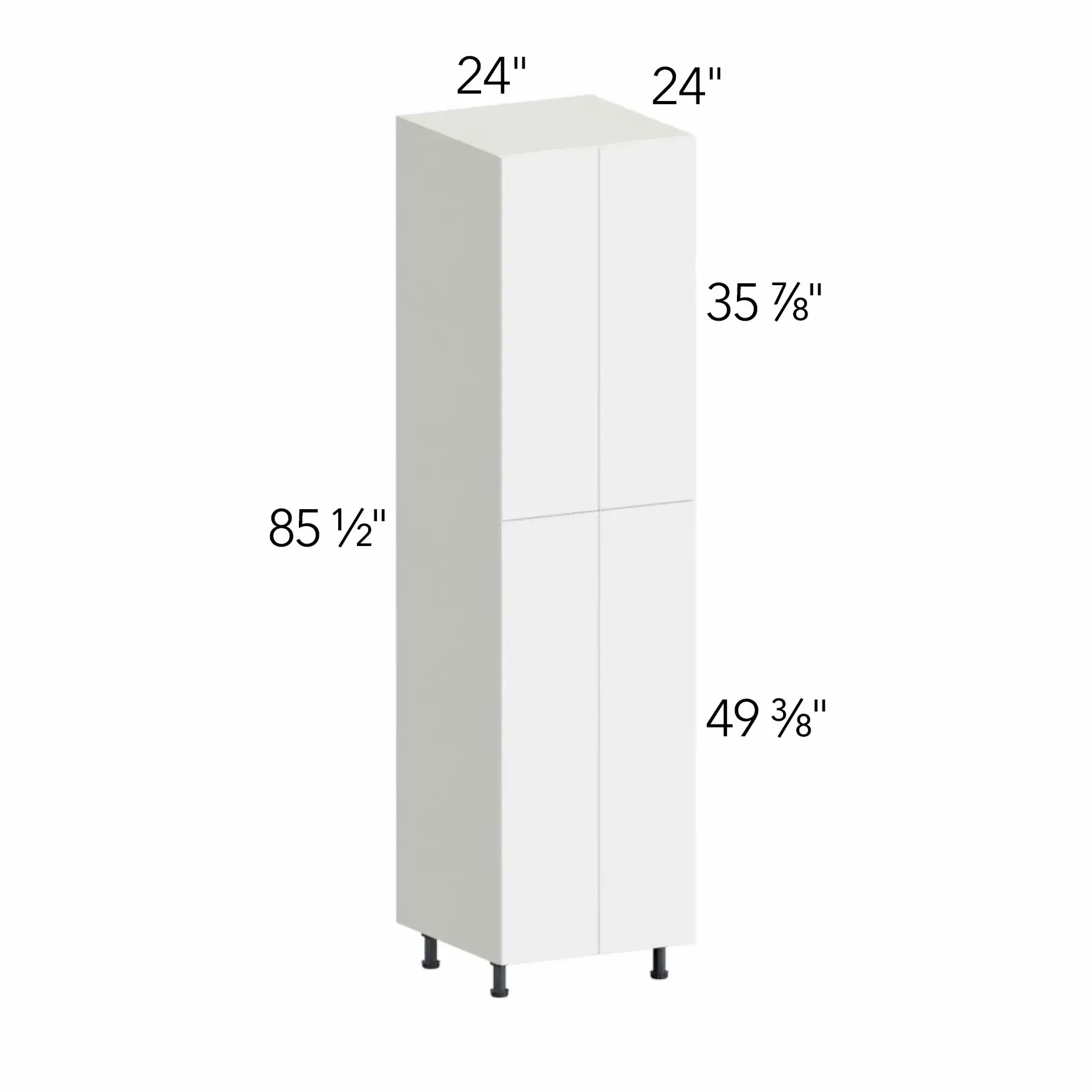 Ovela® Tuscany Blanco 24"W x 85.5"H x 24"D Tall Pantry Cabinet (TP242490)