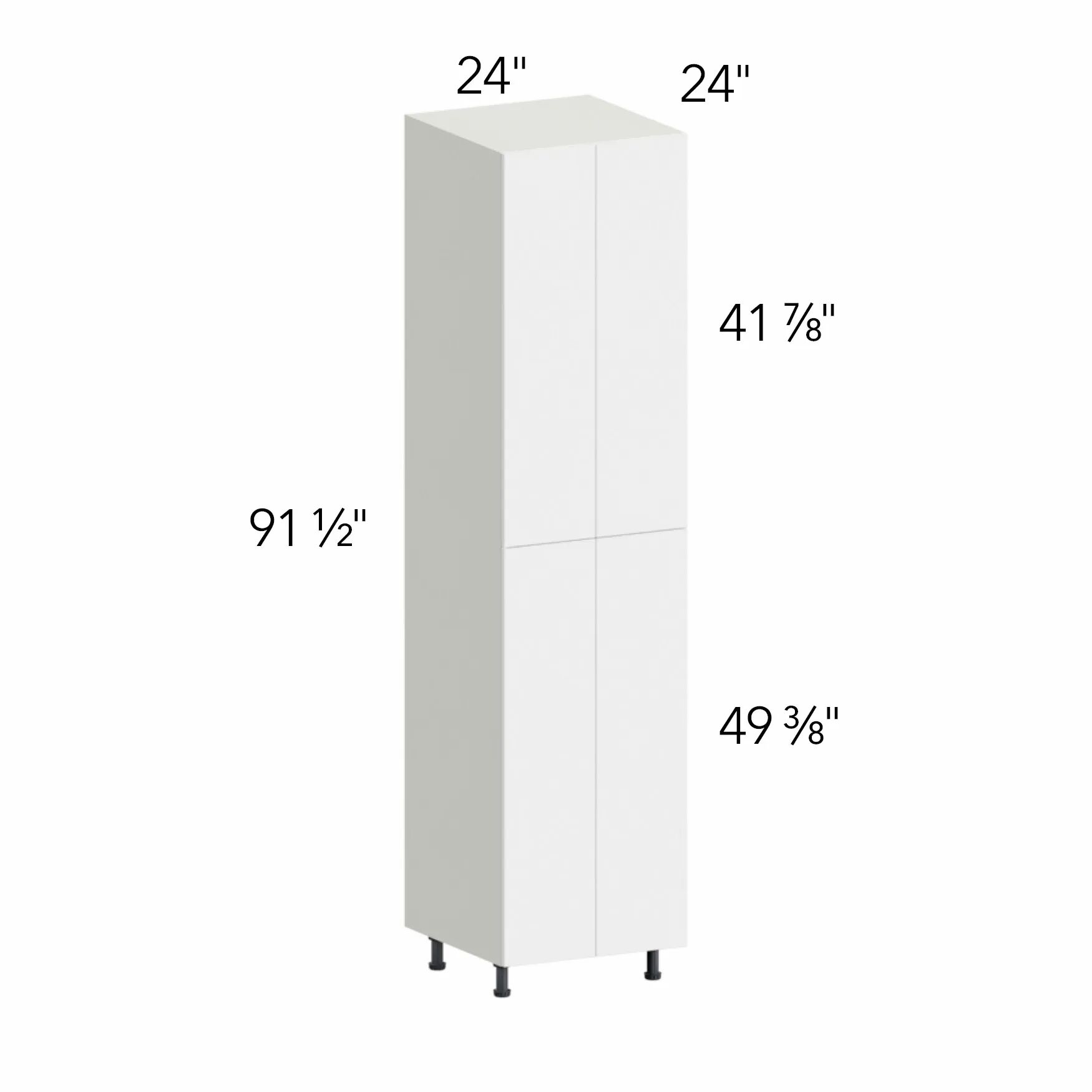 Ovela® Tuscany Blanco 24"W x 91.5"H x 24"D Tall Pantry Cabinet (TP242496)