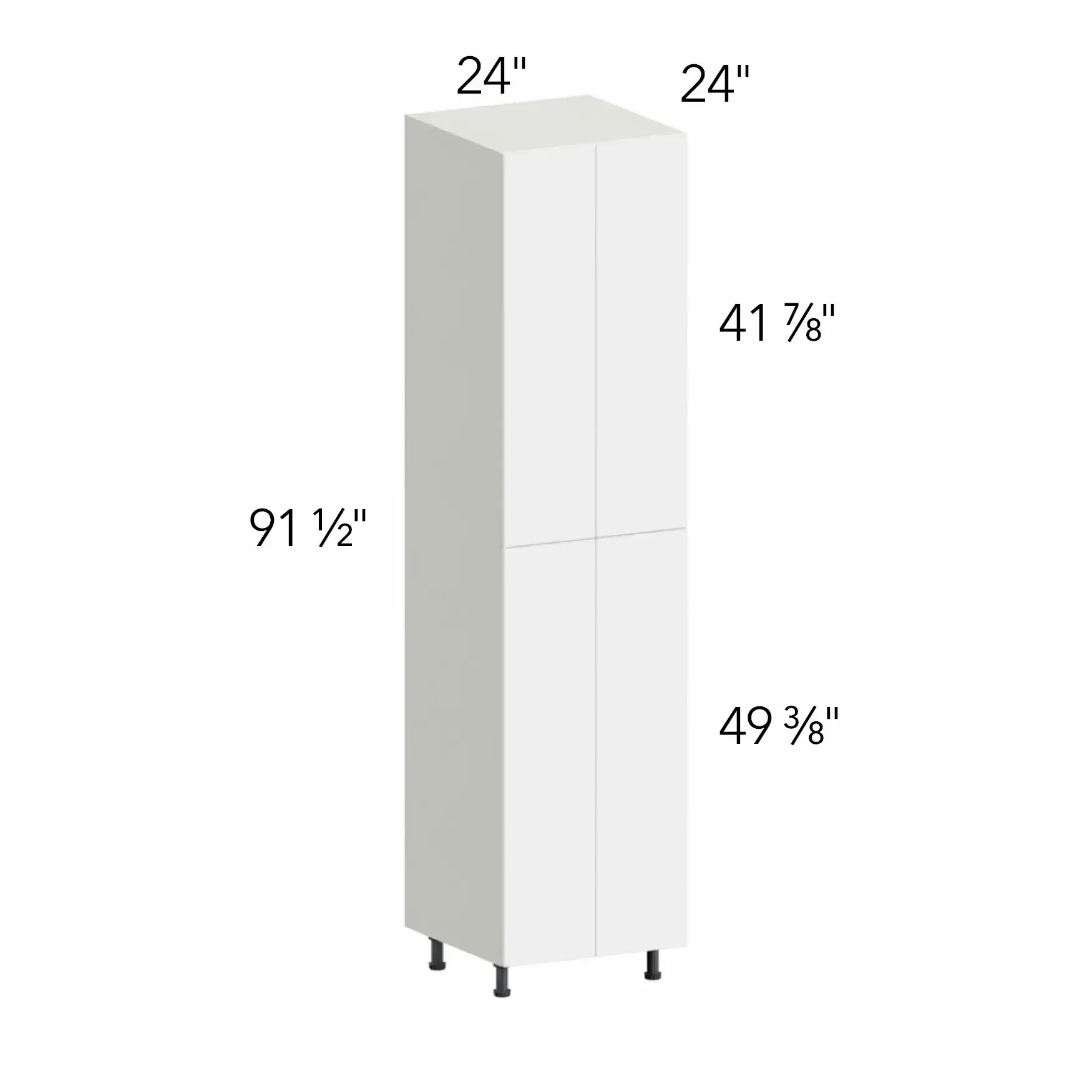 Ovela® Tuscany Blanco 24"W x 91.5"H x 24"D Tall Pantry Cabinet (TP242496)