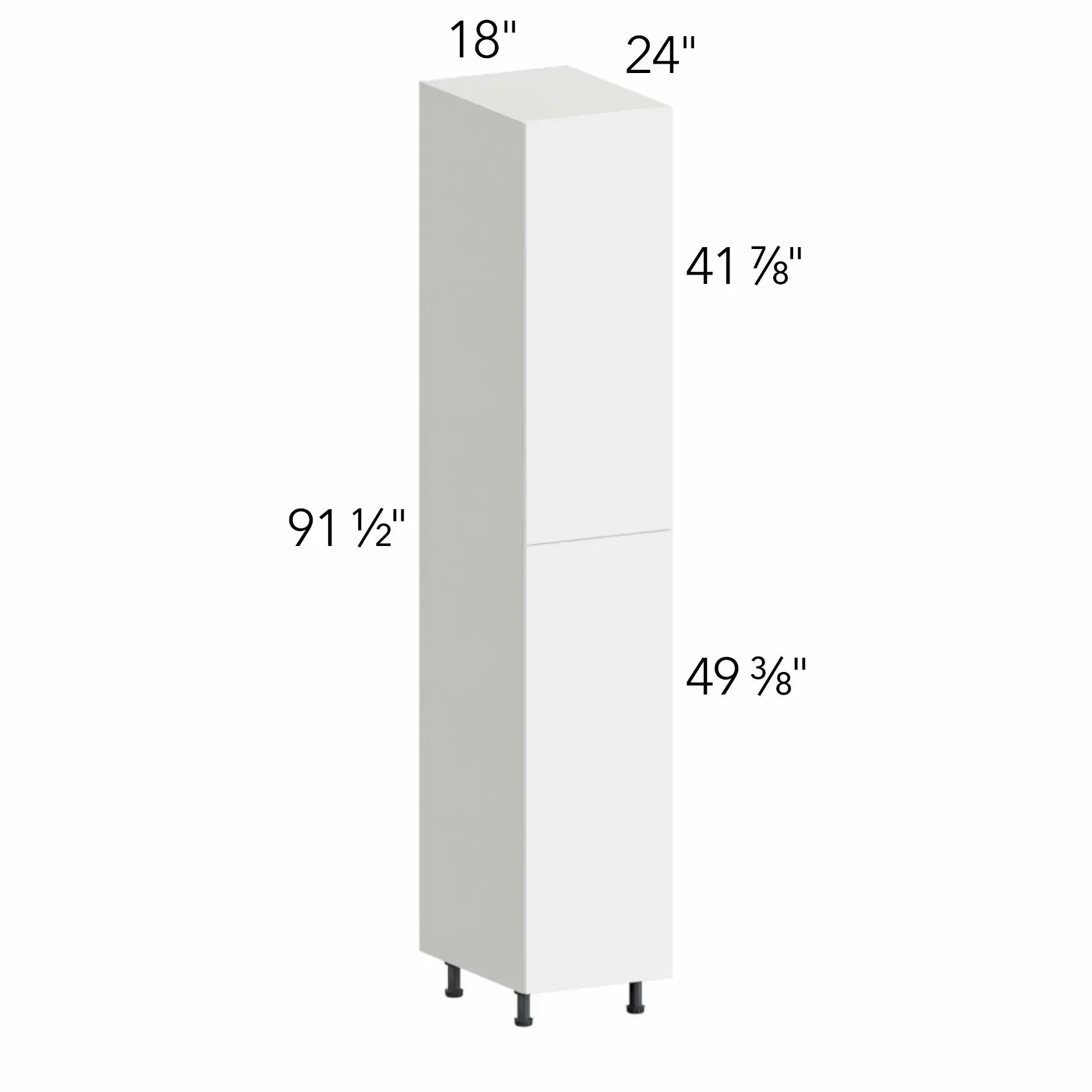 Ovela® Tuscany Antracita 18"W x 91.5"H x 24"D Tall Pantry Cabinet (TP182496)