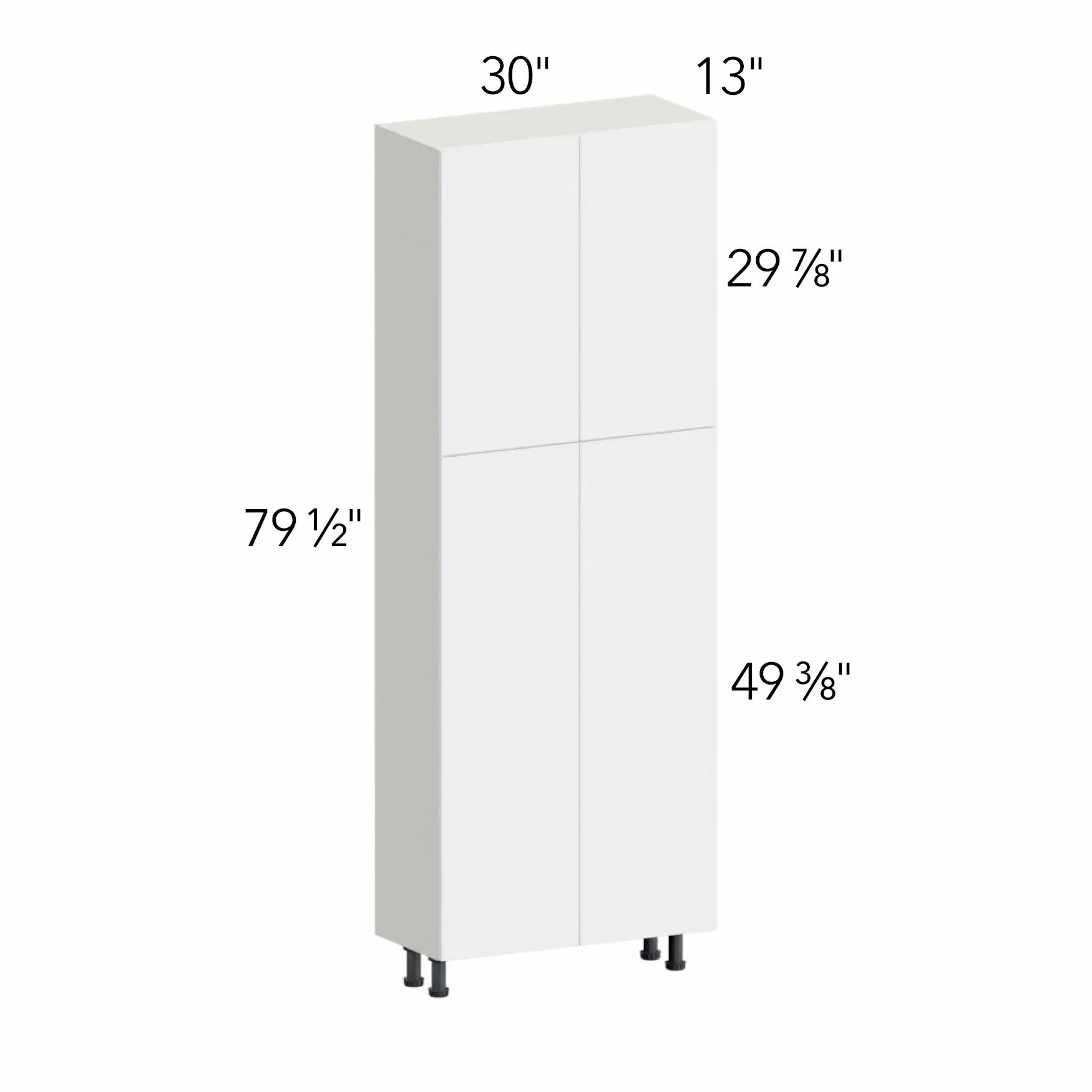 Ovela® Tuscany Antracita 30"W x 79.5"H x 13"D Tall Pantry Cabinet (TP301384)