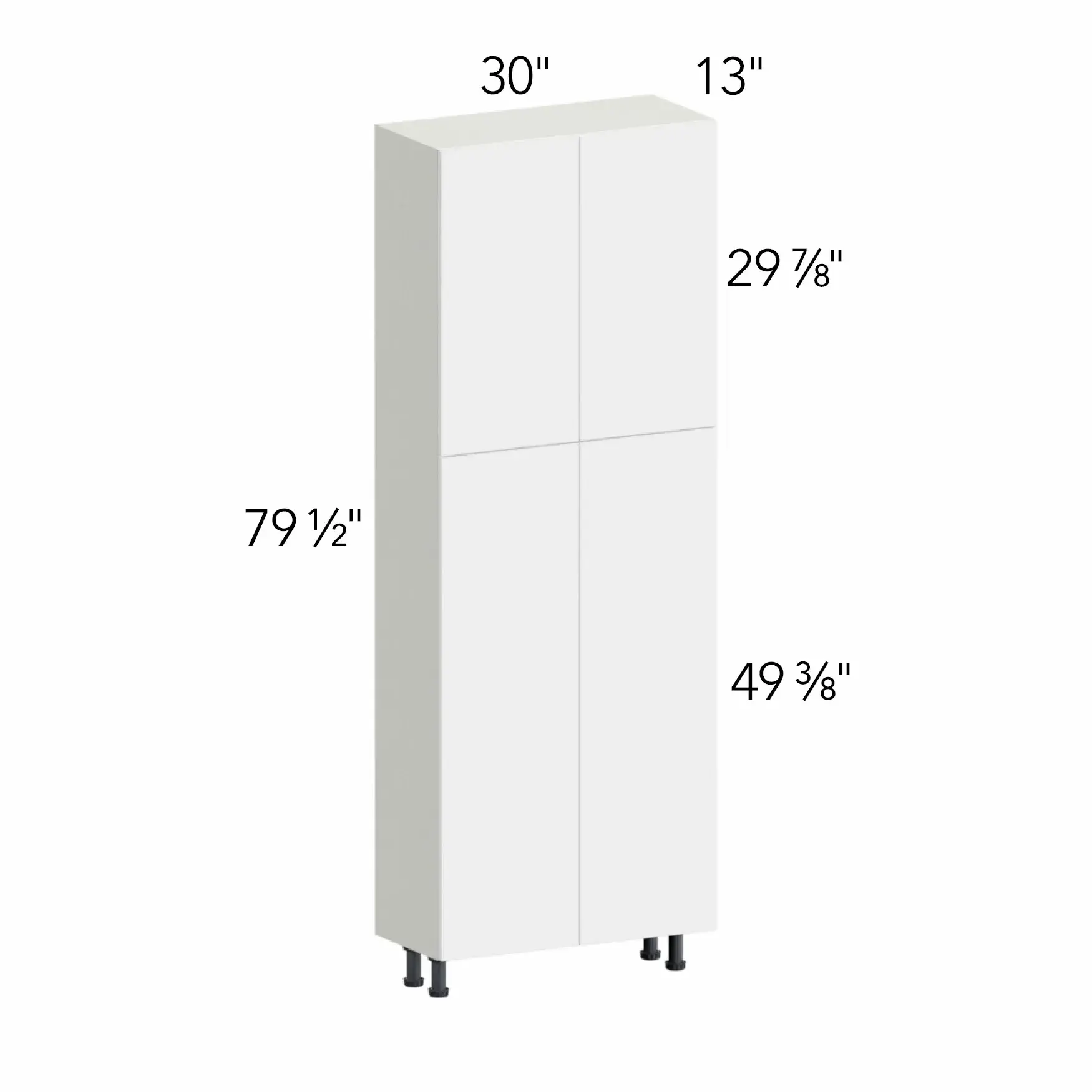 Ovela® Tuscany Antracita 30"W x 79.5"H x 13"D Tall Pantry Cabinet (TP301384)