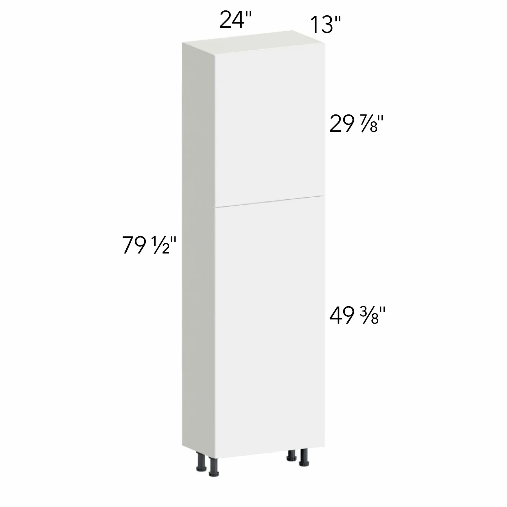 Ovela® Tuscany Antracita 24"W x 79.5"H x 13"D Tall Pantry Cabinet (TP241384SD)