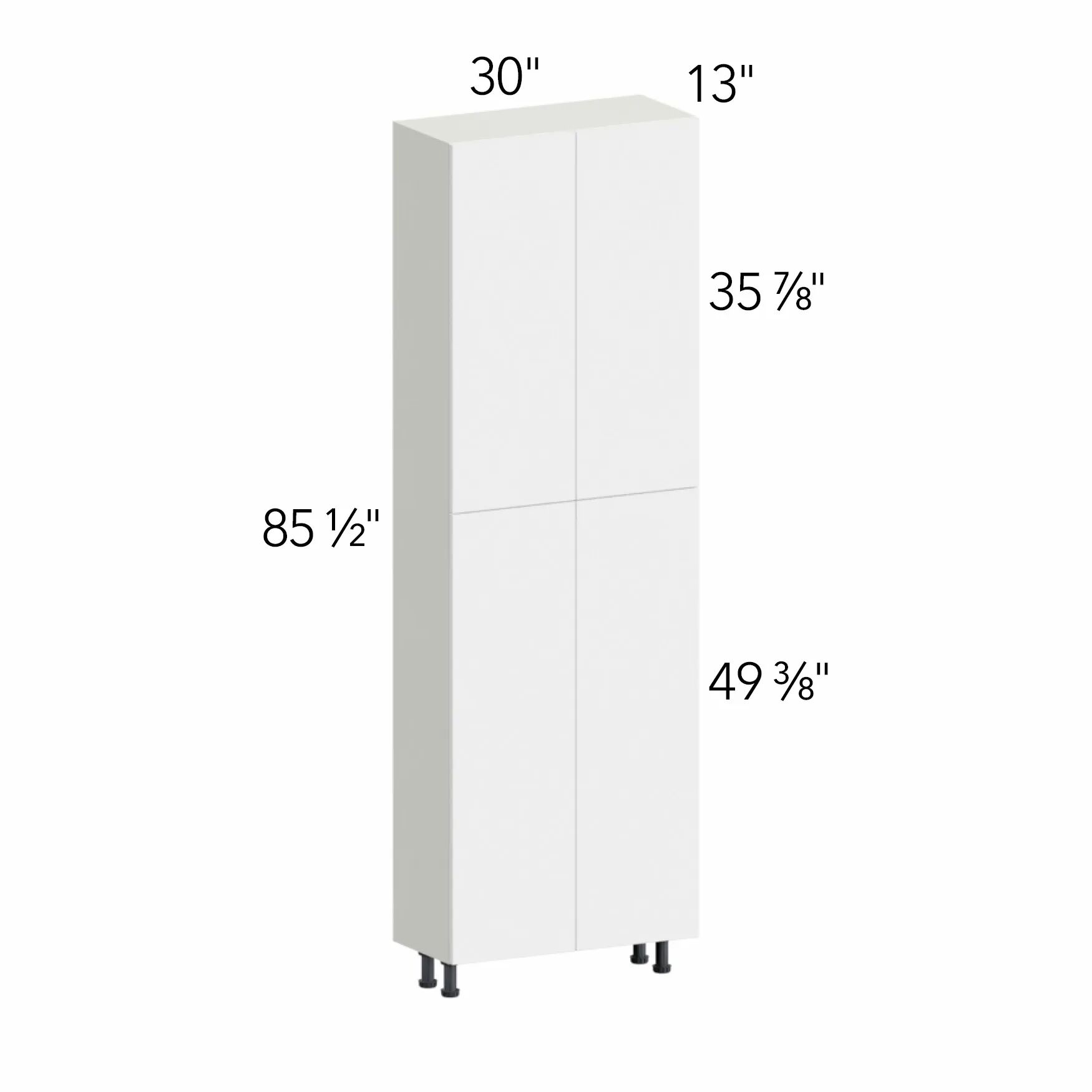 Ovela® Tuscany Antracita 30"W x 85.5"H x 13"D Tall Pantry Cabinet (TP301390)