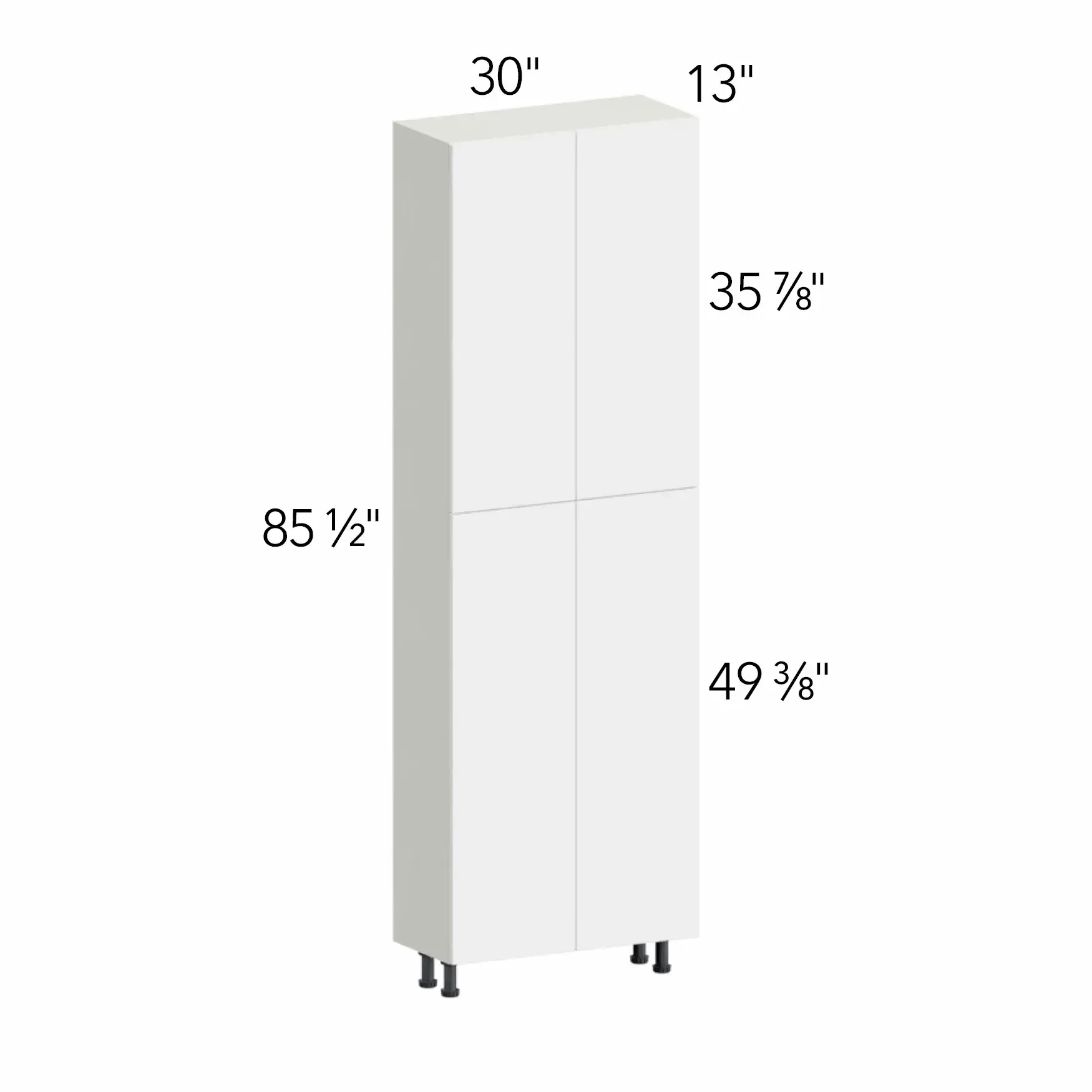 Ovela® Tuscany Antracita 30"W x 85.5"H x 13"D Tall Pantry Cabinet (TP301390)