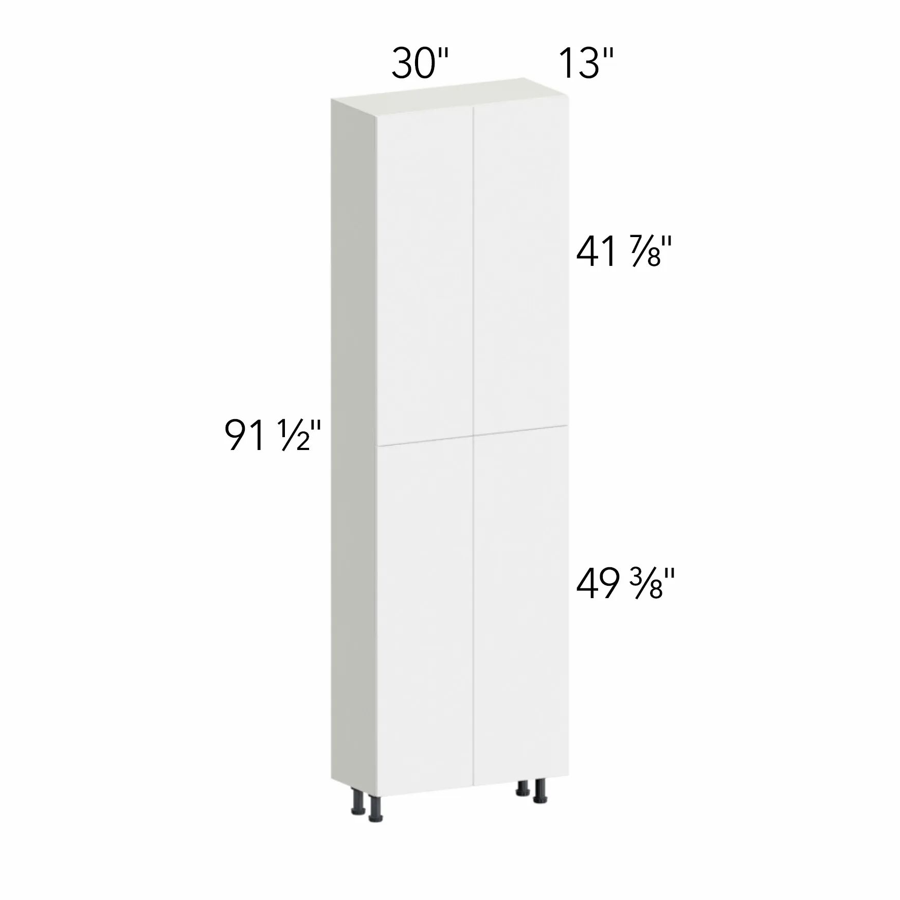 Ovela® Tuscany Antracita 30"W x 91.5"H x 13"D Tall Pantry Cabinet (TP301396)