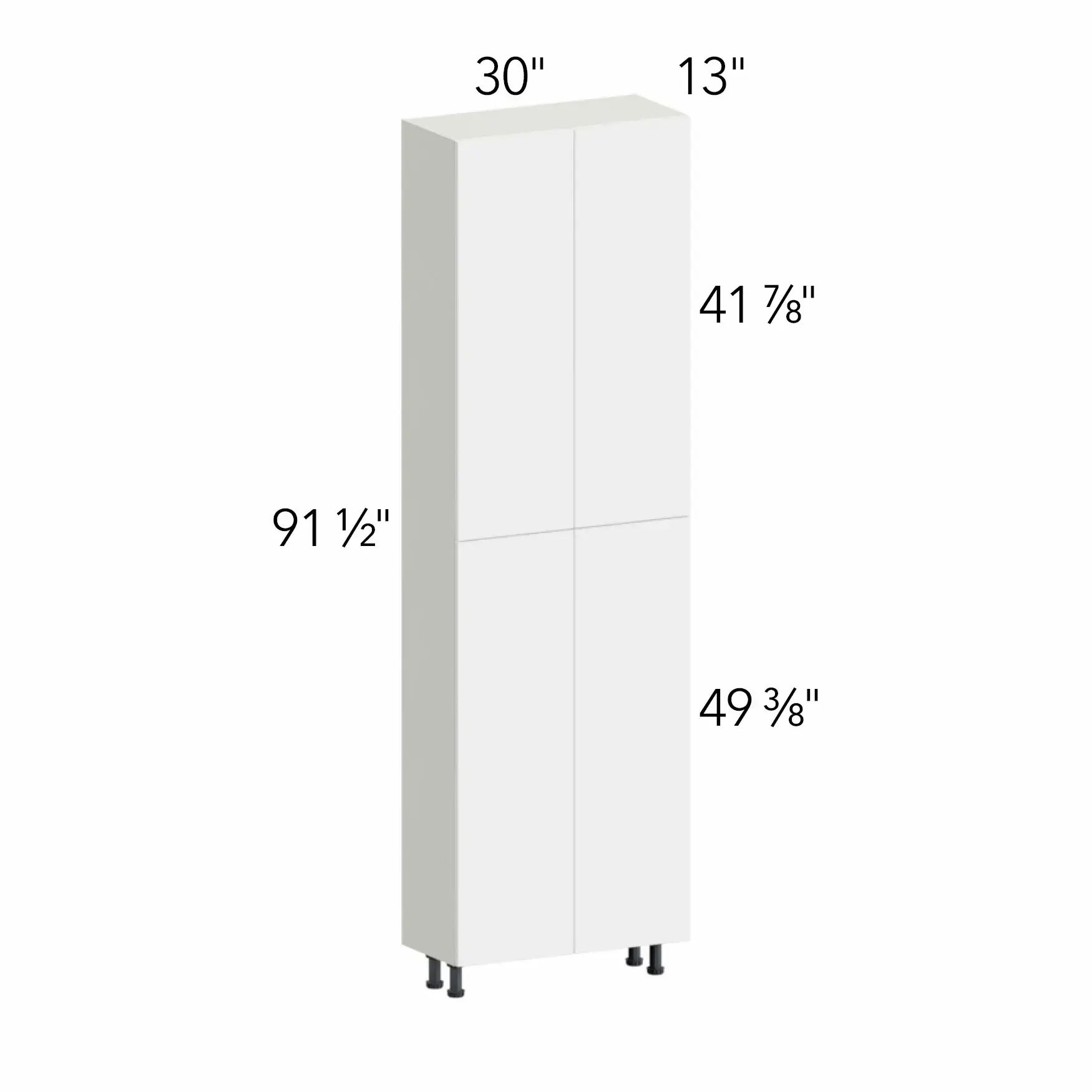 Ovela® Tuscany Antracita 30"W x 91.5"H x 13"D Tall Pantry Cabinet (TP301396)