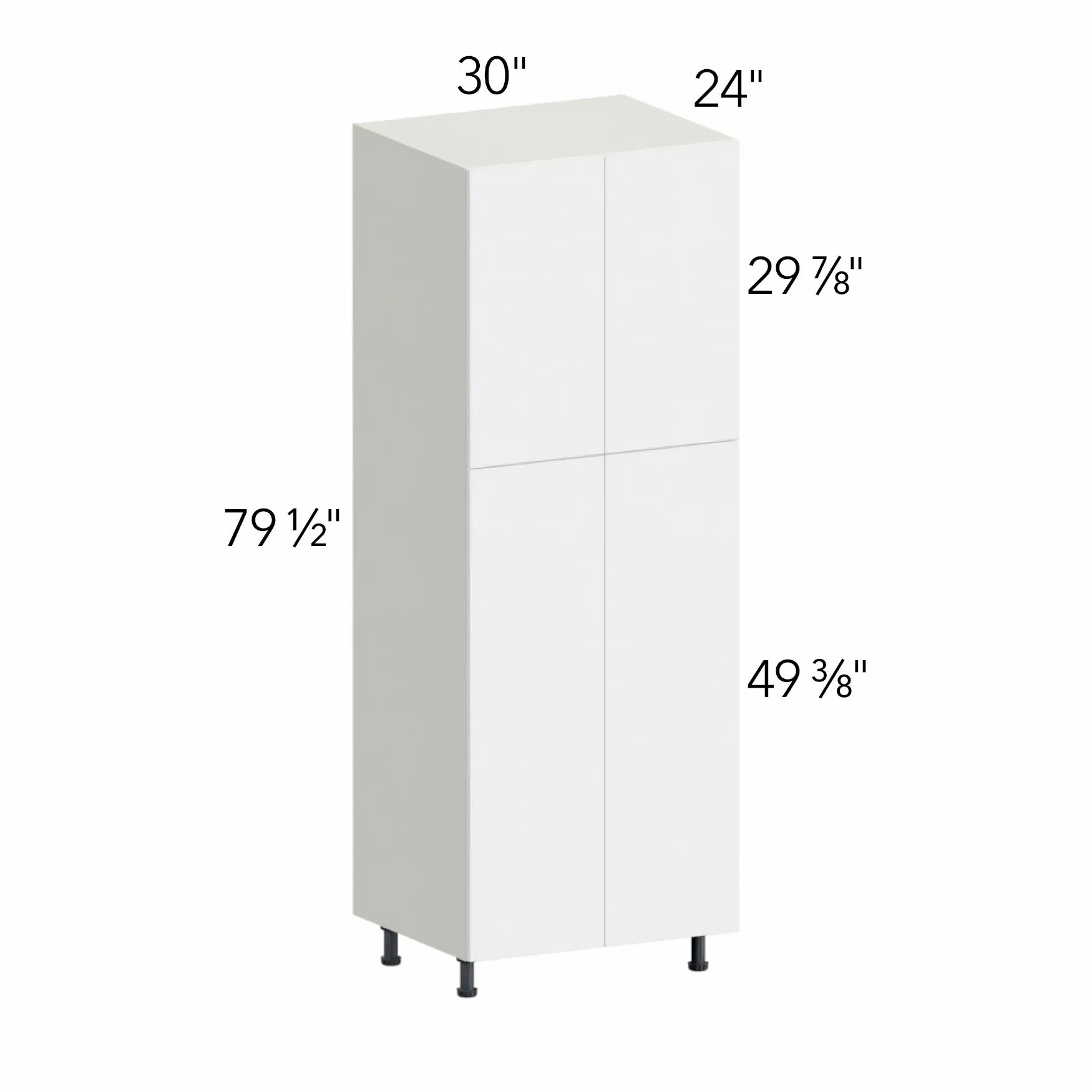 Ovela® Tuscany Antracita 30"W x 79.5"H x 24"D Tall Pantry Cabinet (TP302484)