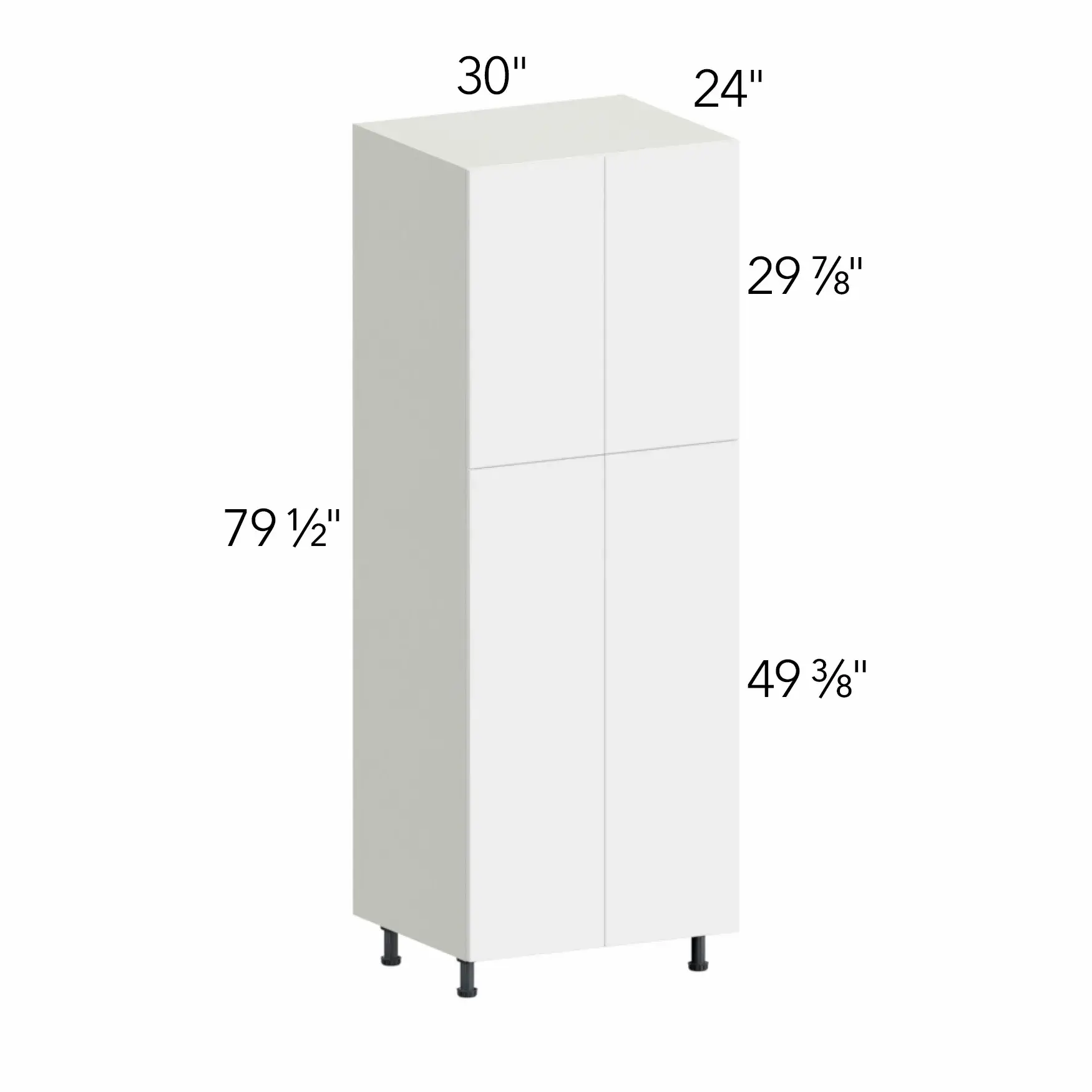 Ovela® Tuscany Antracita 30"W x 79.5"H x 24"D Tall Pantry Cabinet (TP302484)