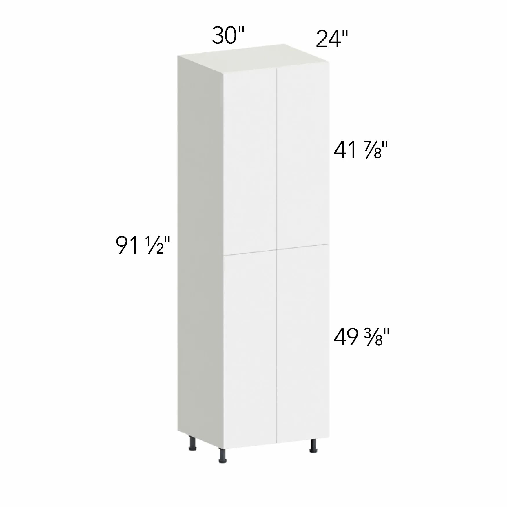 Ovela® Tuscany Antracita 30"W x 91.5"H x 24"D Tall Pantry Cabinet (TP302496)