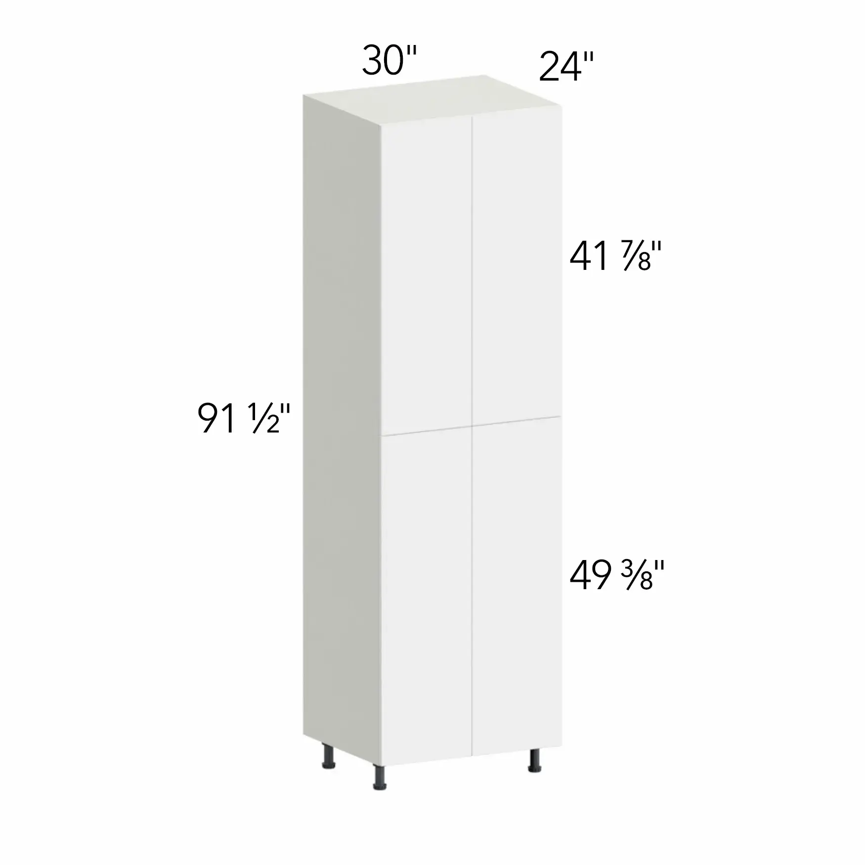 Ovela® Tuscany Antracita 30"W x 91.5"H x 24"D Tall Pantry Cabinet (TP302496)