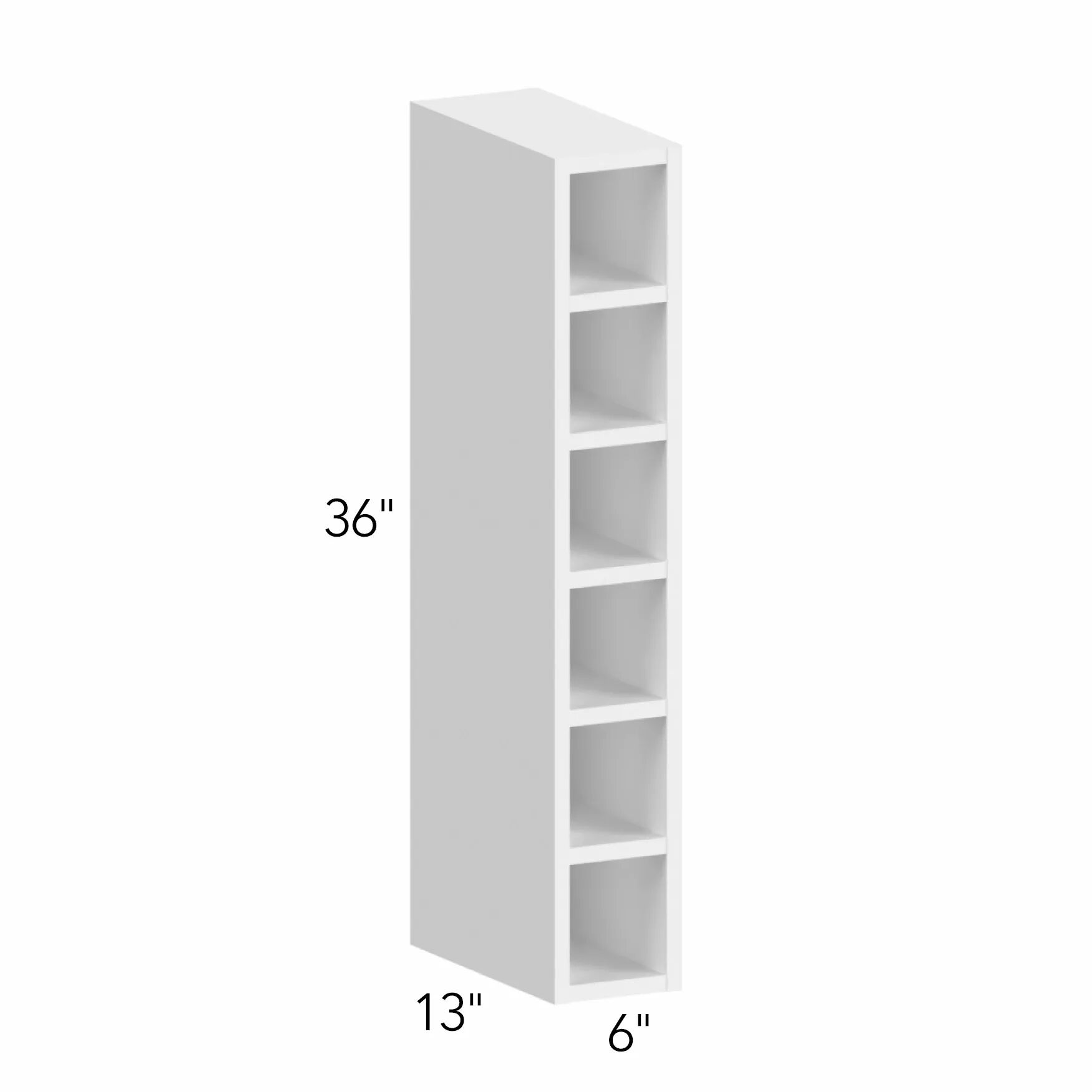 Ovela® Tuscany Antracita 6"W x 36"H x 13"D Wall Wine Cube (WC0636)