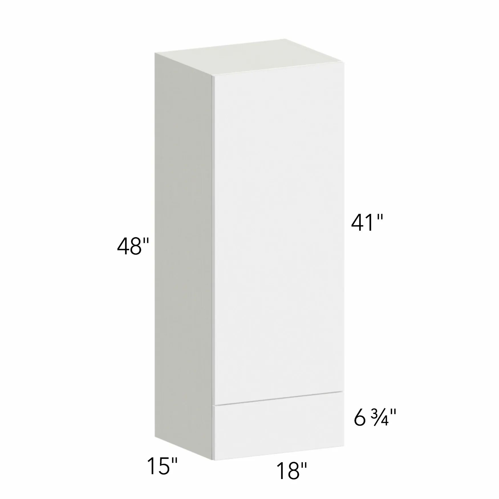 Ovela® Tuscany Antracita 18"W x 48"H x 15"D Wall Cabinet with Drawers (WD1848)