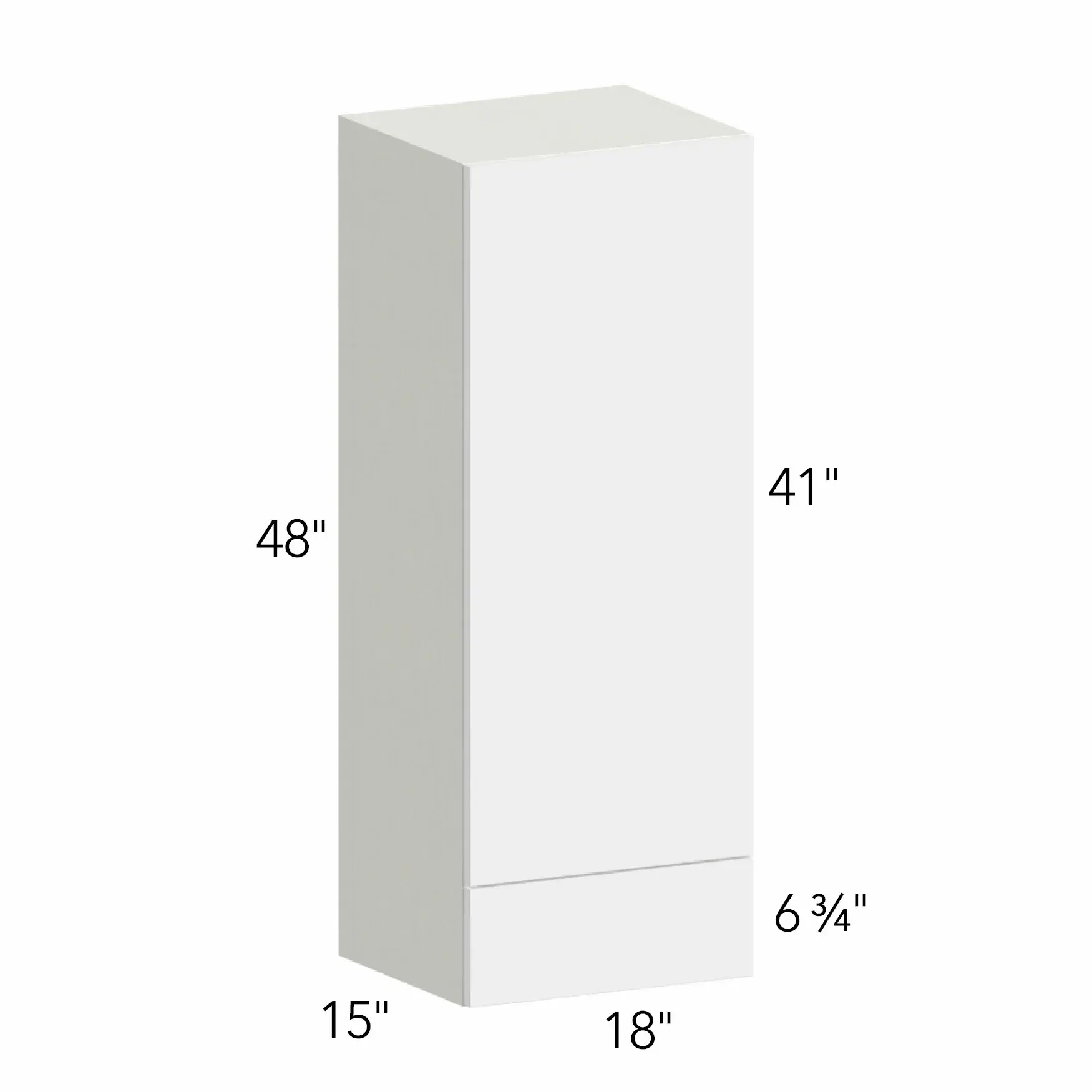 Ovela® Tuscany Antracita 18"W x 48"H x 15"D Wall Cabinet with Drawers (WD1848)